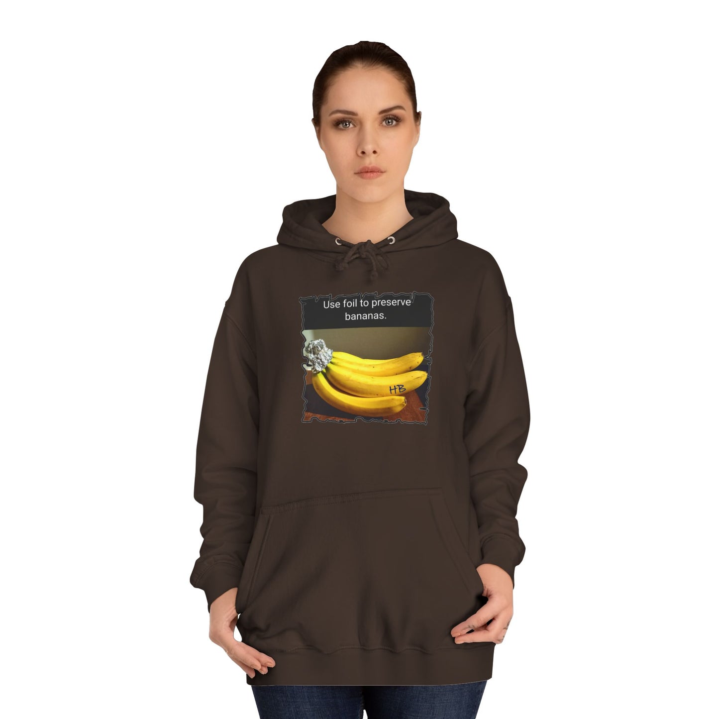 Use foil to preserve a banana (Hoodie - Cozy and Durable)
