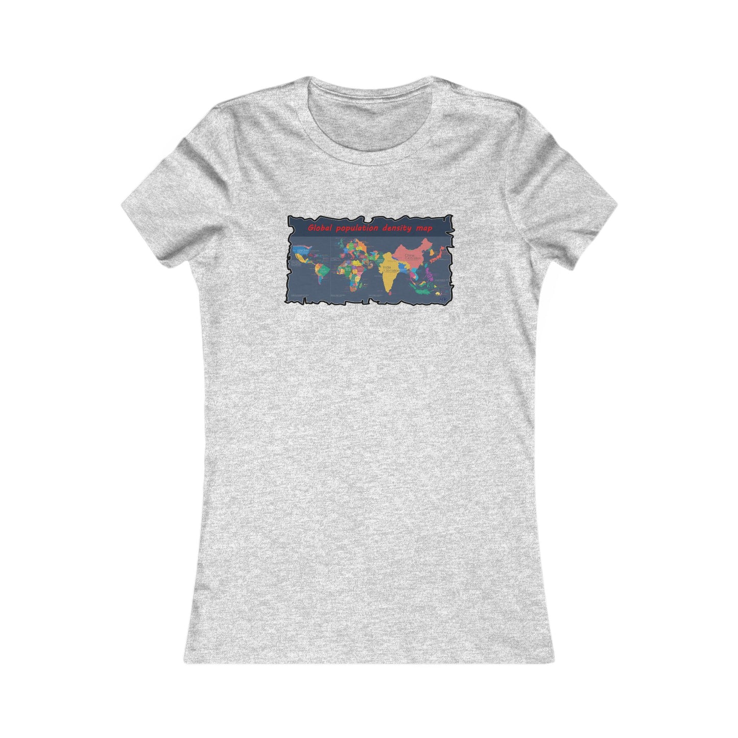 Global density world population (Women - Premium Cotton Tee)