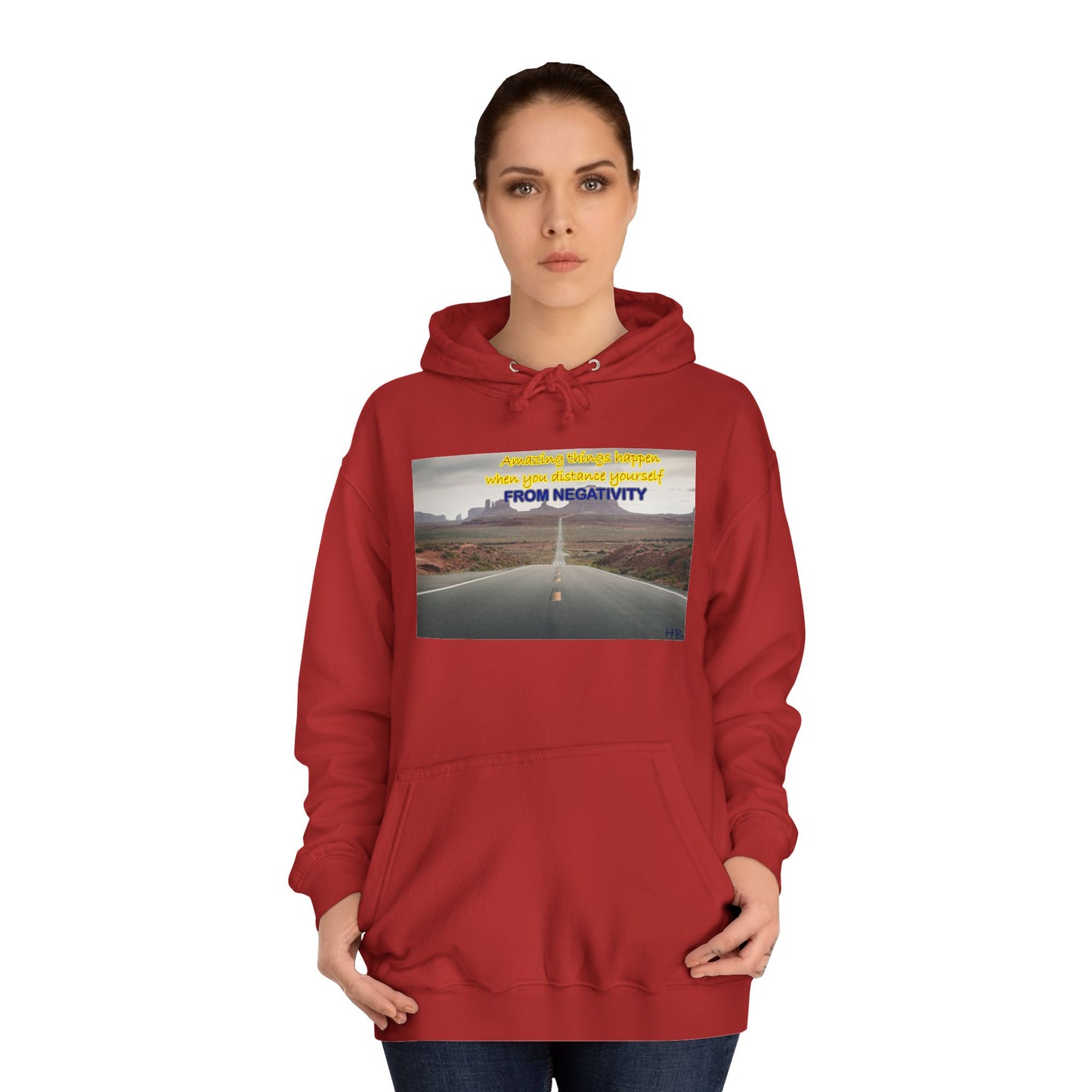 Amazing Things Happen when Distancing from Negativity (Hoodie - Cozy and Durable)