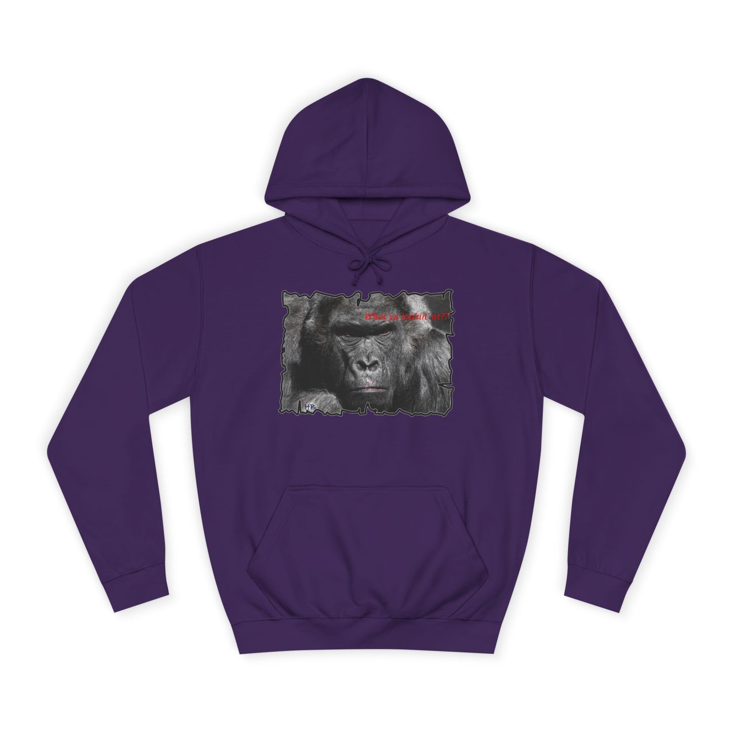 Get Yours Now -- Fearless Fierce Frown and Bold Gorilla Power What ya lookin' at? (Hoodie - Cozy and Durable)