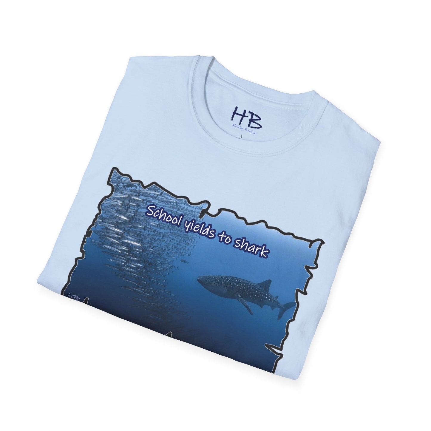 Symbiotic Serenity Aquatic Symphony: Shark's Odyssey piercing the School's Ballet