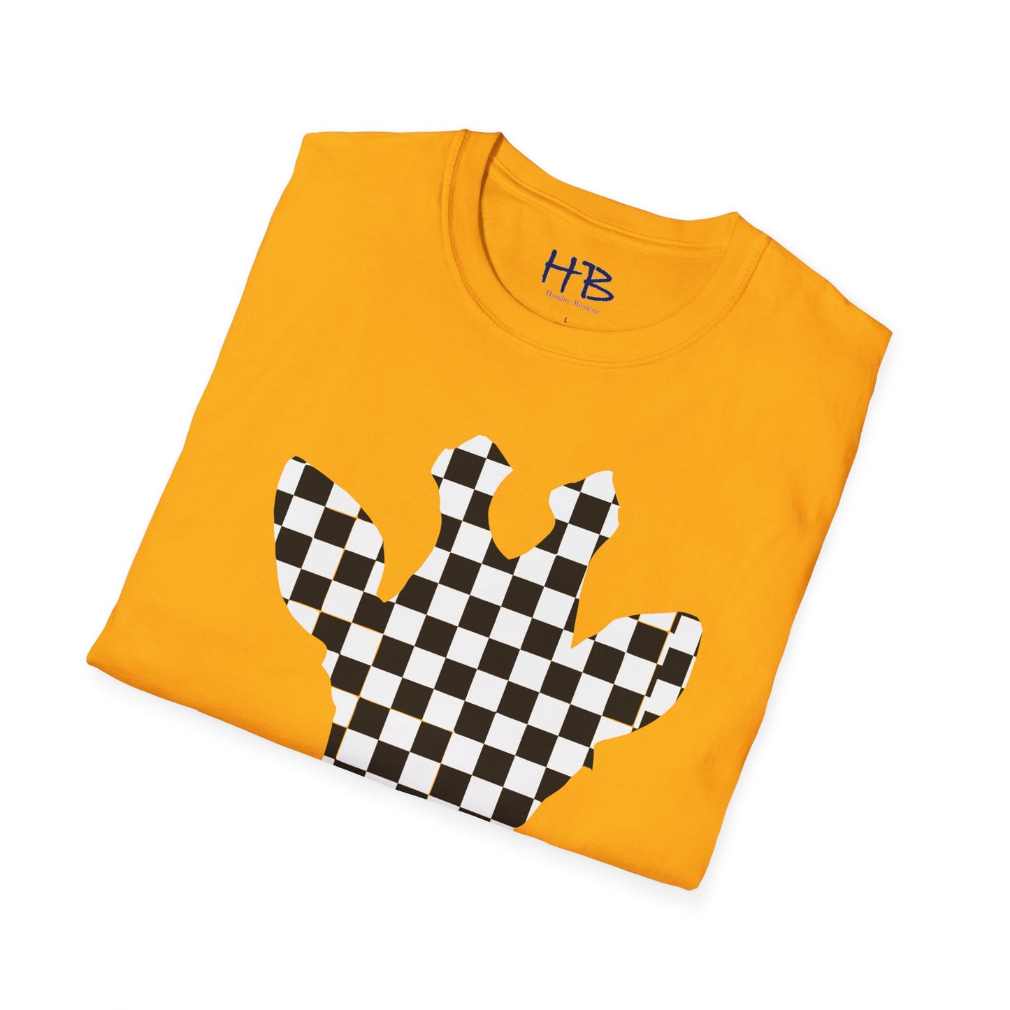 Graceful Heights: The Refined Checkered Giraffe Garment