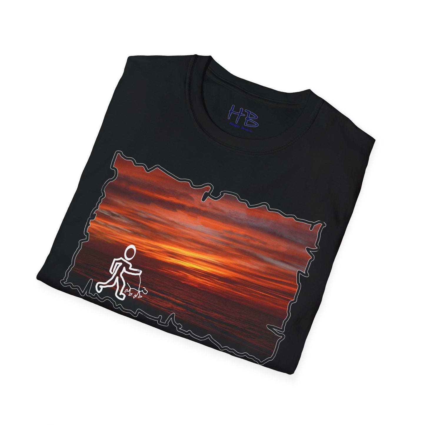 Sunset Serenity Coastal Twilight Ensemble; Stickman's Dusk's Embrace Tranquil Shoreline Outfit