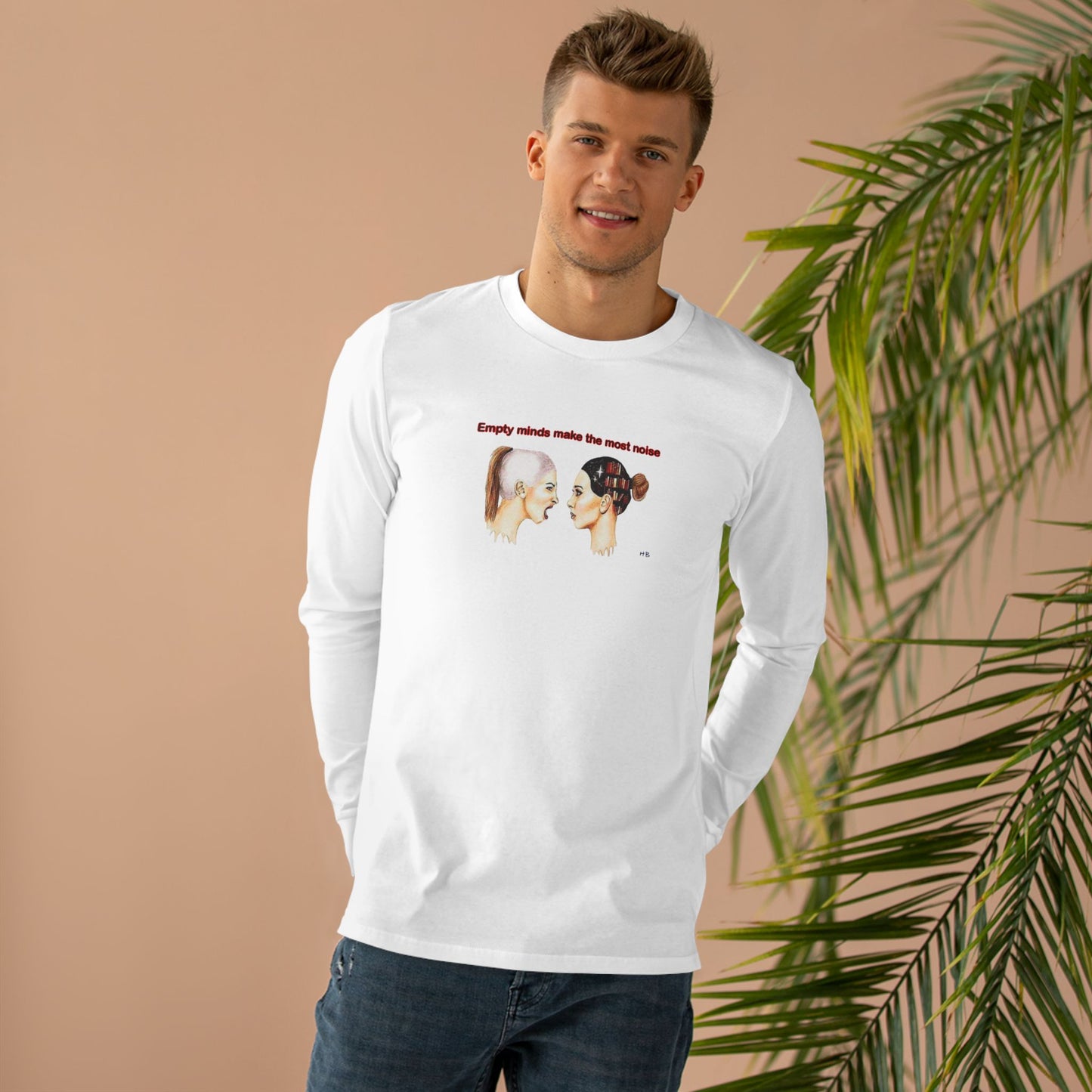 Get Yours Now -- Noiseless Nobility to Educate with The Power of Quiet Intellect (Men's Base Longsleeve Tee - All-Season Wear)