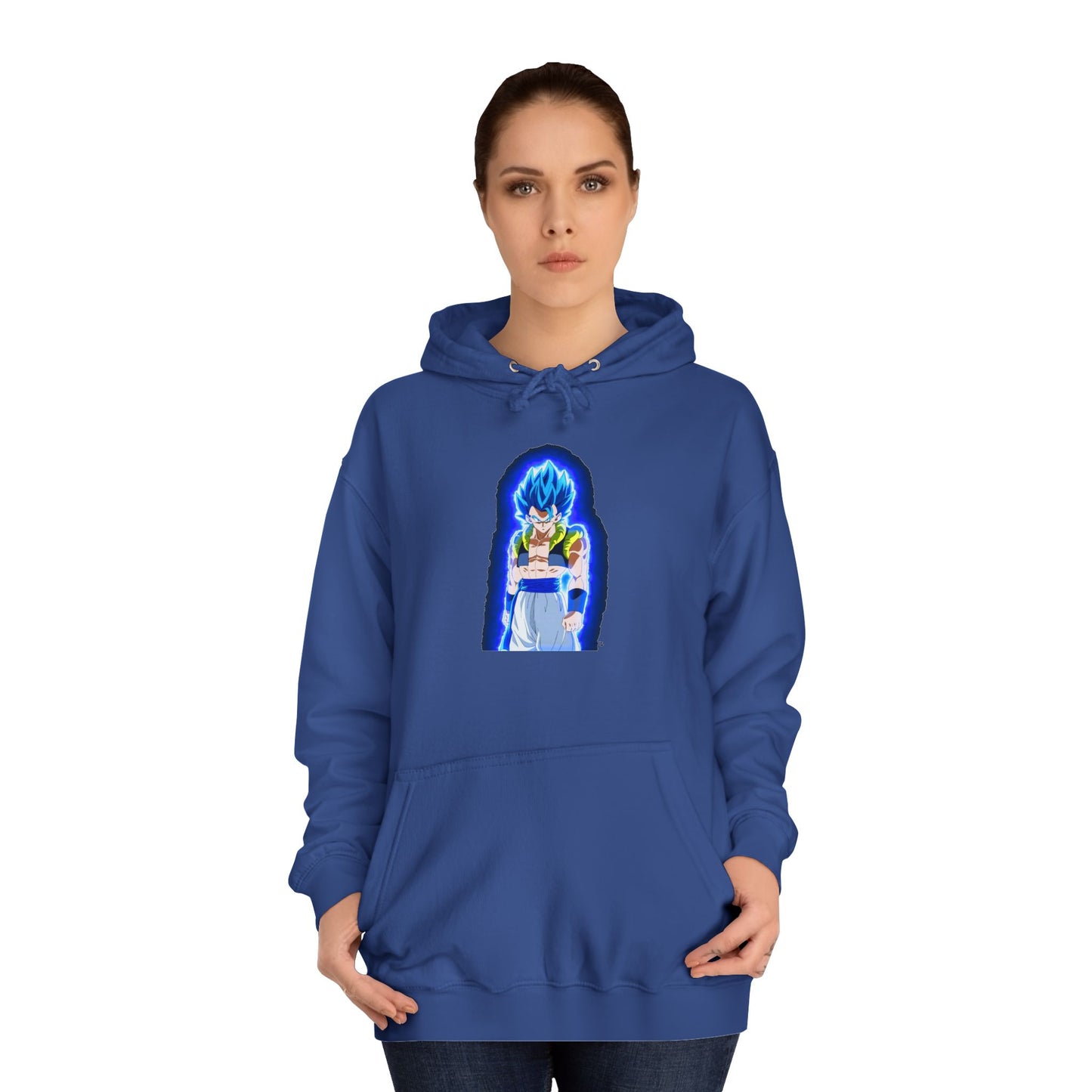 Superhero in Blue in max level (Hoodie - Cozy and Durable)