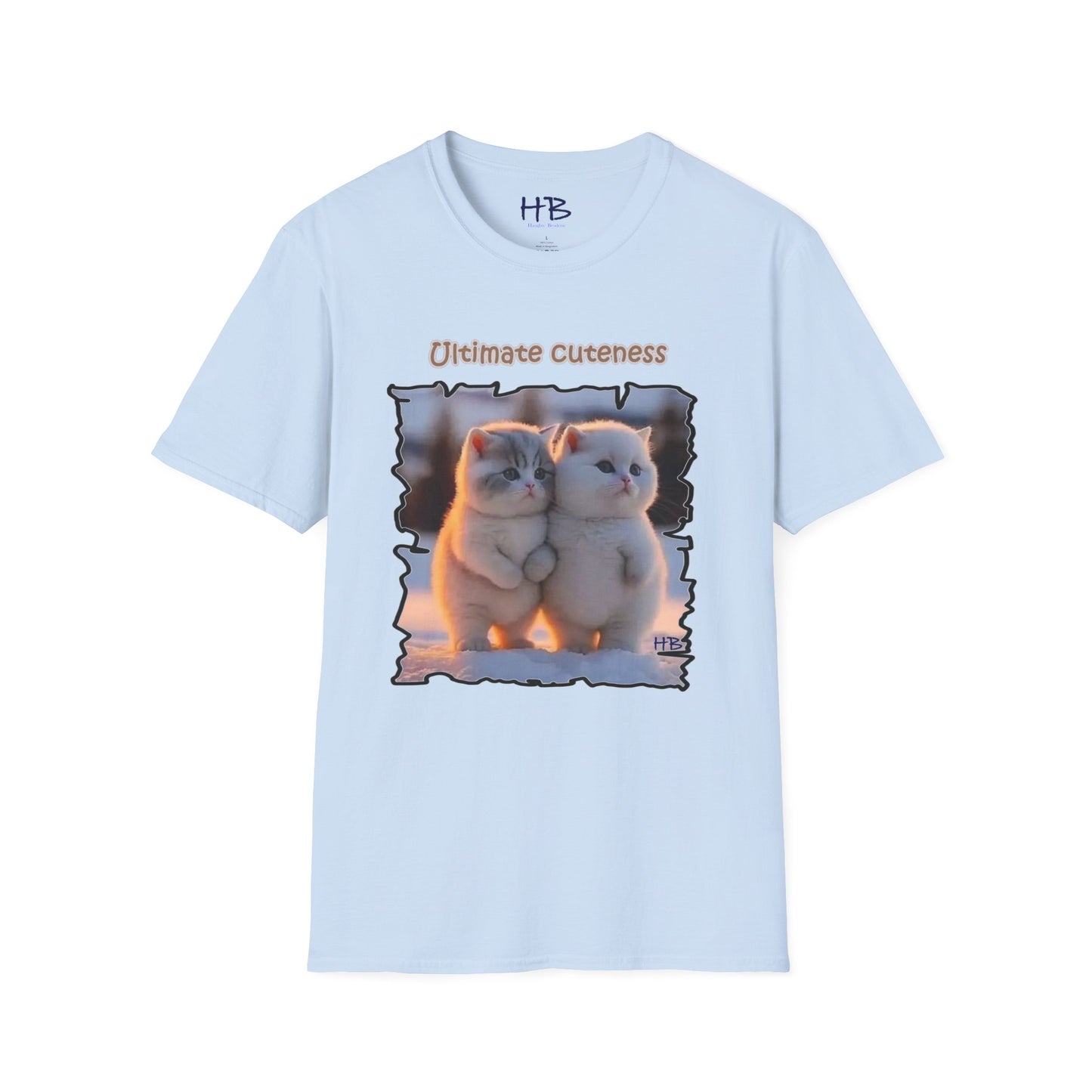 Adorable White Kittens on Snow Embrace:  Embracing Cuteness Kittens on Their Hind Legs being Paws-itively Adorable