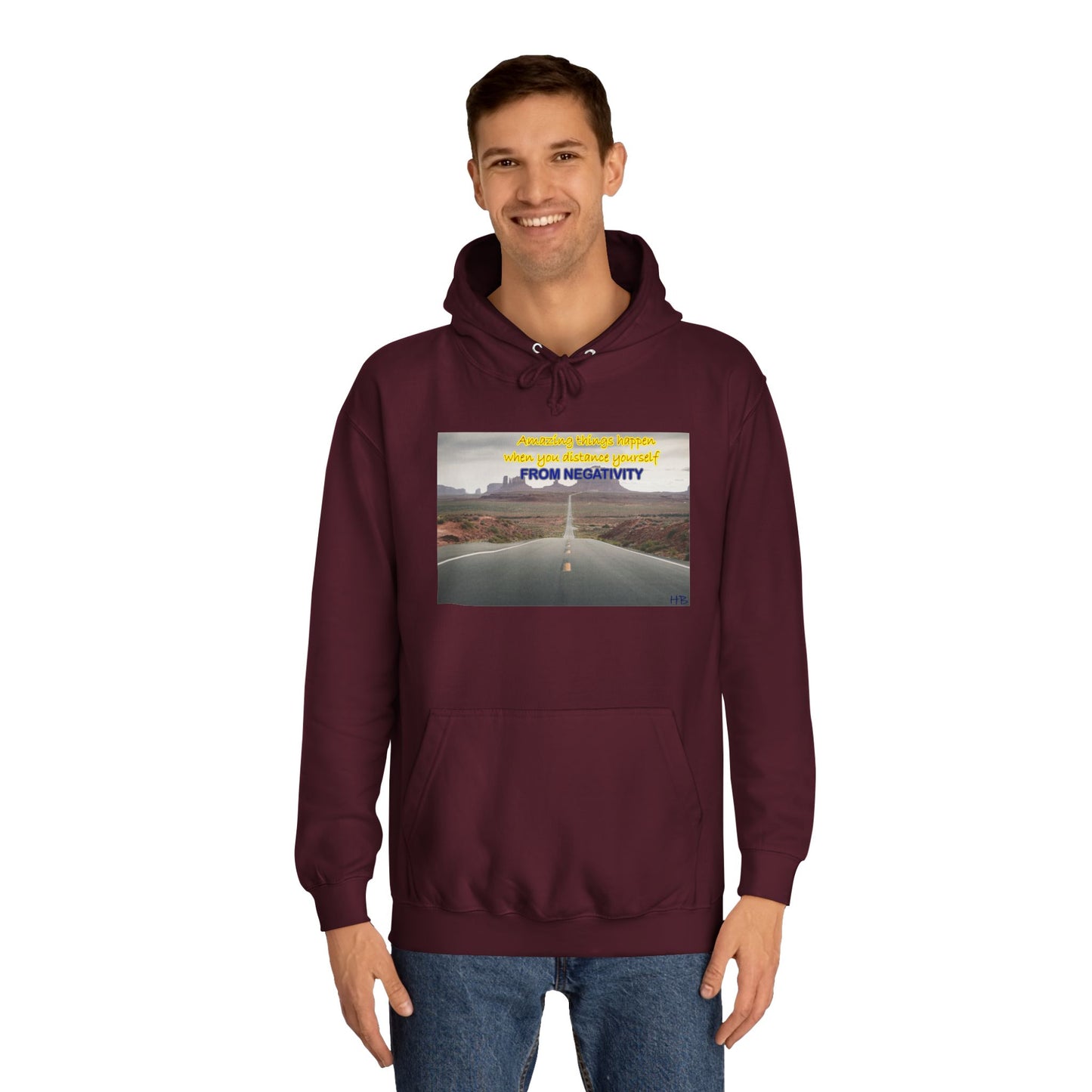 Amazing Things Happen when Distancing from Negativity (Hoodie - Cozy and Durable)