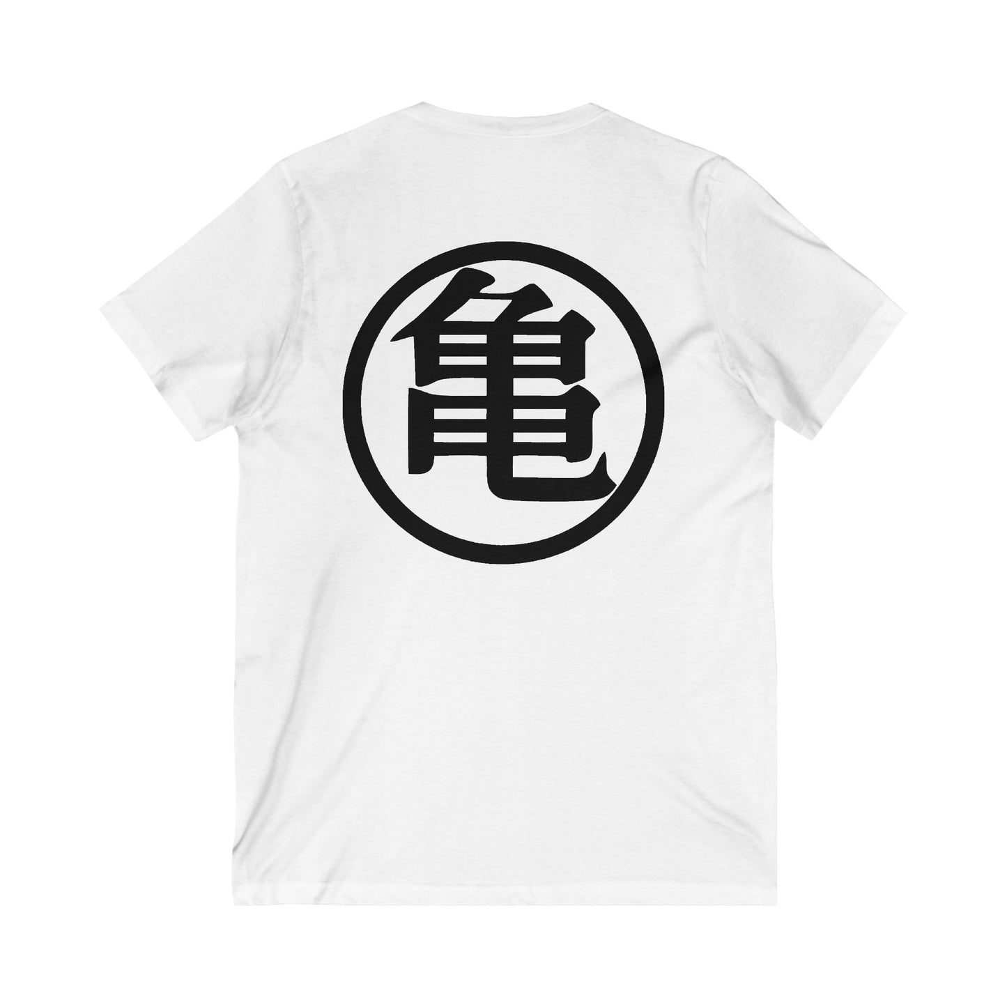 Japanese Superhero anime in black and white (Unisex Jersey Short Sleeve V-neck - Comfortable Everyday Wear)