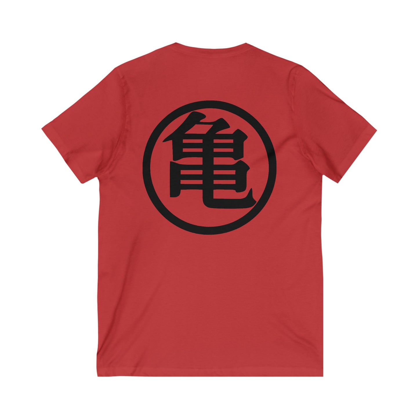 Japanese Superhero anime in black and white (Unisex Jersey Short Sleeve V-neck - Comfortable Everyday Wear)