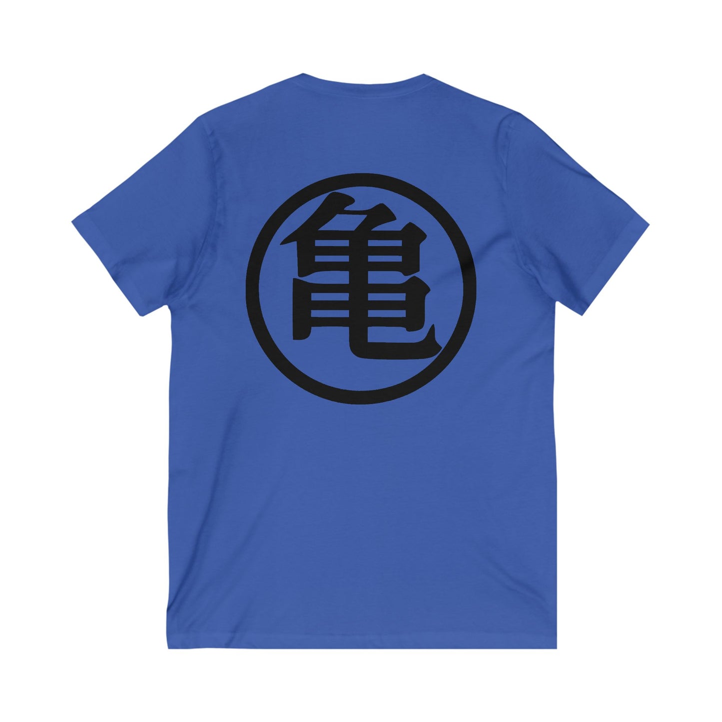 Japanese Superhero anime in black and white (Unisex Jersey Short Sleeve V-neck - Comfortable Everyday Wear)