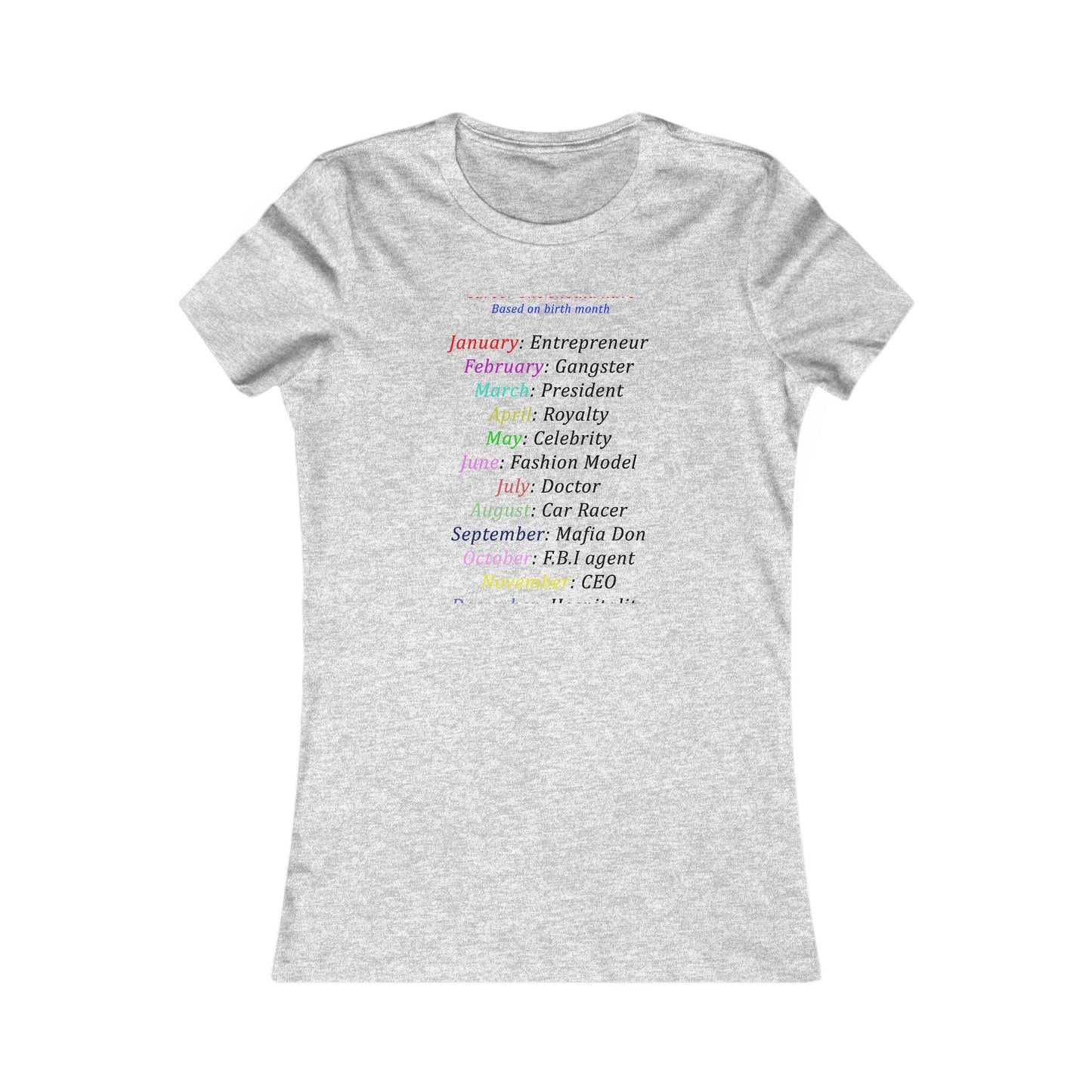Birth Month Career Pride (Women - Premium Cotton Tee)