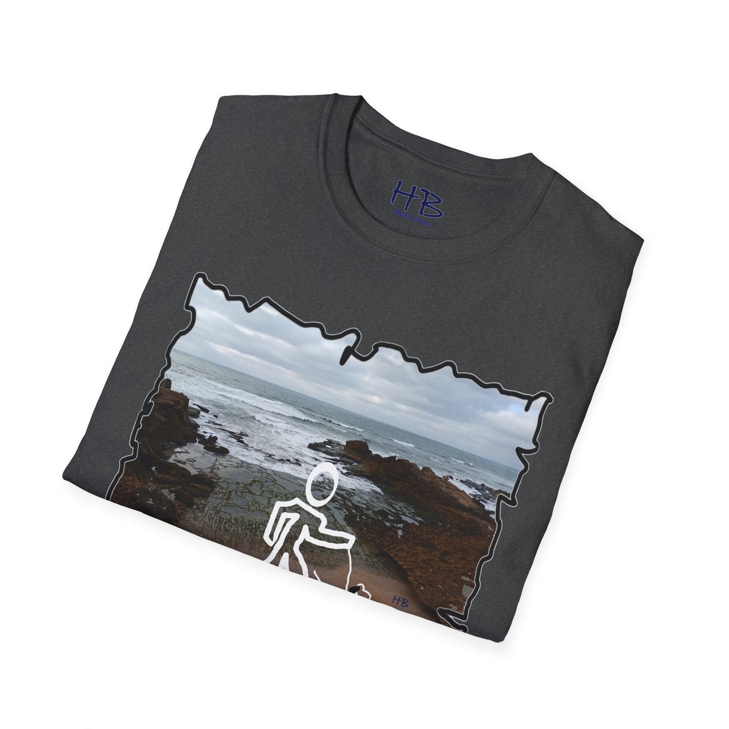 Rocky Shoreline Peaceful Oceanic; Harmony with Nature Garb Furry Friend Companion