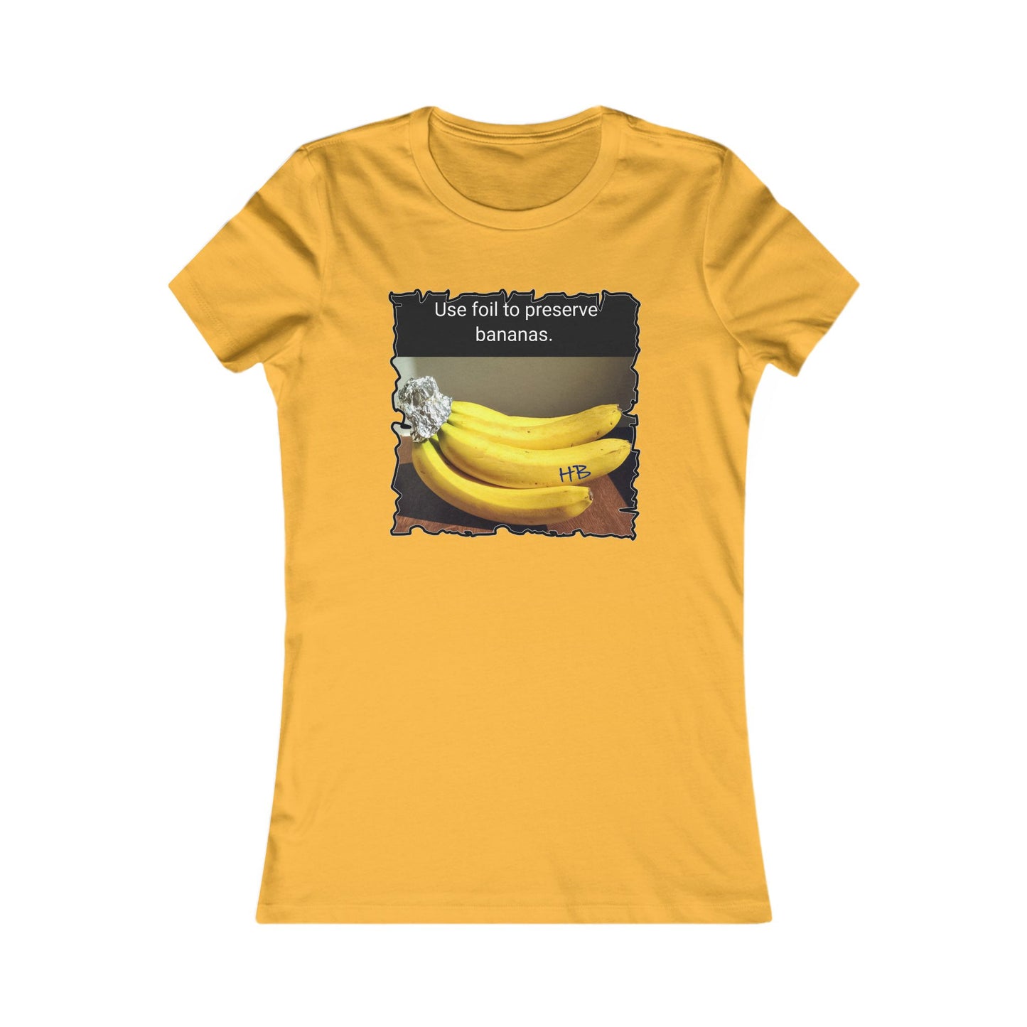 Use foil to preserve a banana (Women - Premium Cotton Tee)