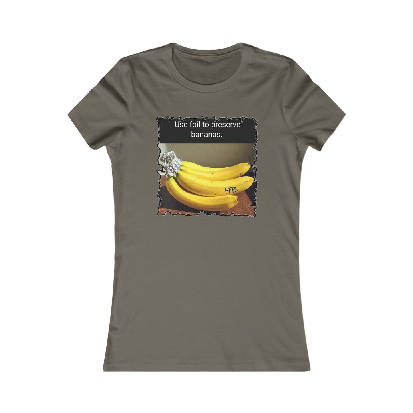 Use foil to preserve a banana (Women - Premium Cotton Tee)