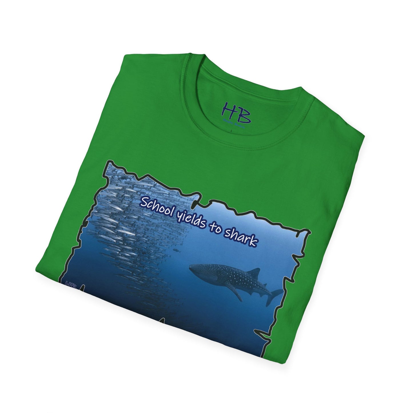 Symbiotic Serenity Aquatic Symphony: Shark's Odyssey piercing the School's Ballet