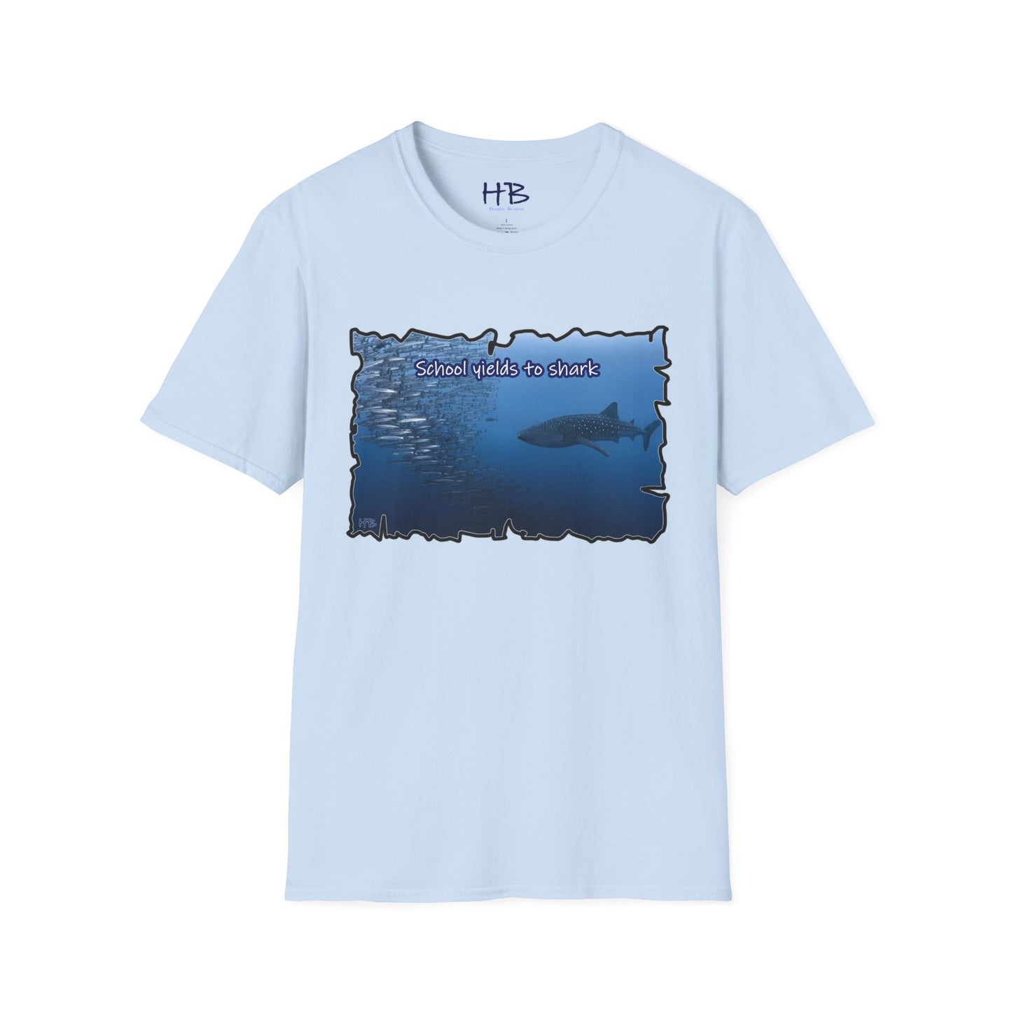 Symbiotic Serenity Aquatic Symphony: Shark's Odyssey piercing the School's Ballet