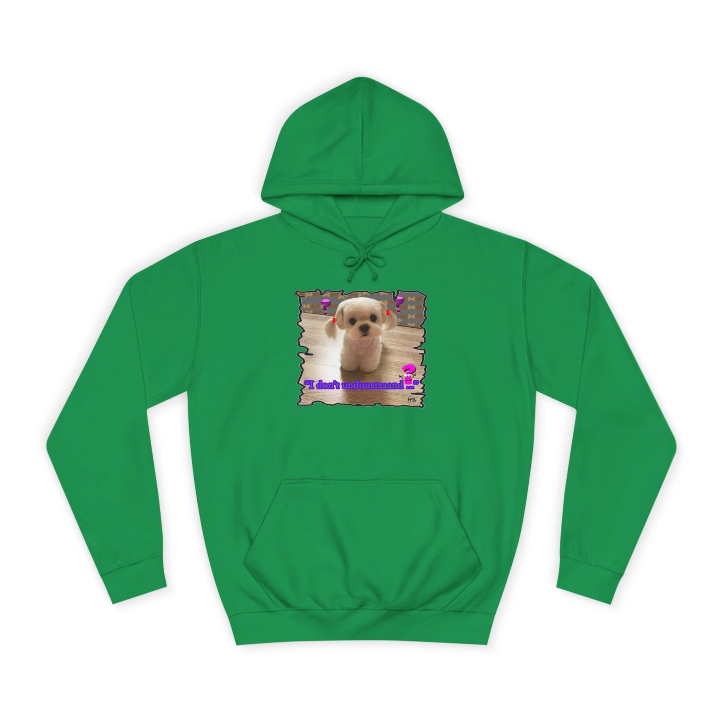 Baby Bichon Maltese with cluelessness innocent look "I don't undoustaaaand" (Hoodie - Cozy and Durable)