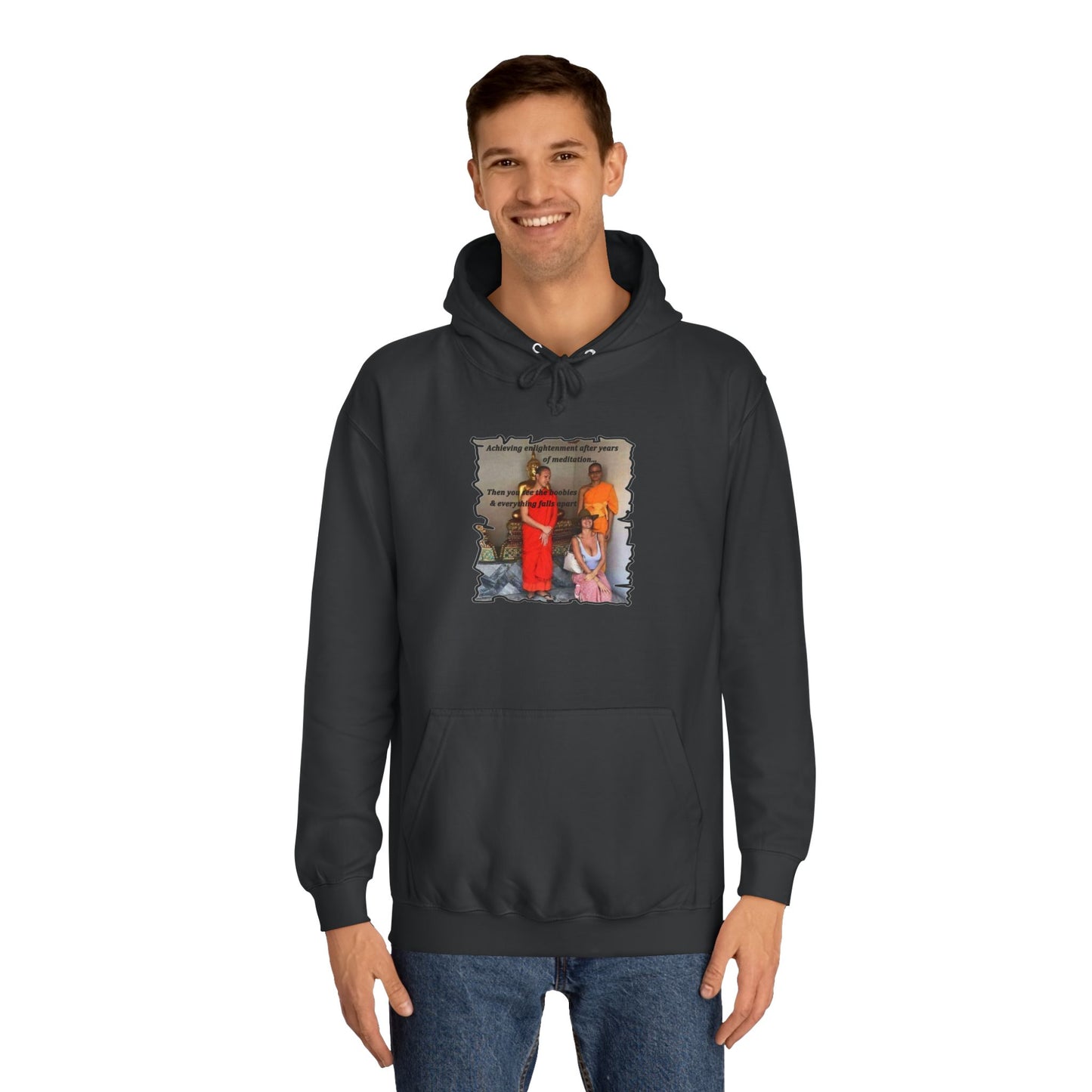Get Yours Now -- Cheeky Buddhist Humorous Meditation Temptation and Enlightenment (Hoodie - Cozy and Durable)