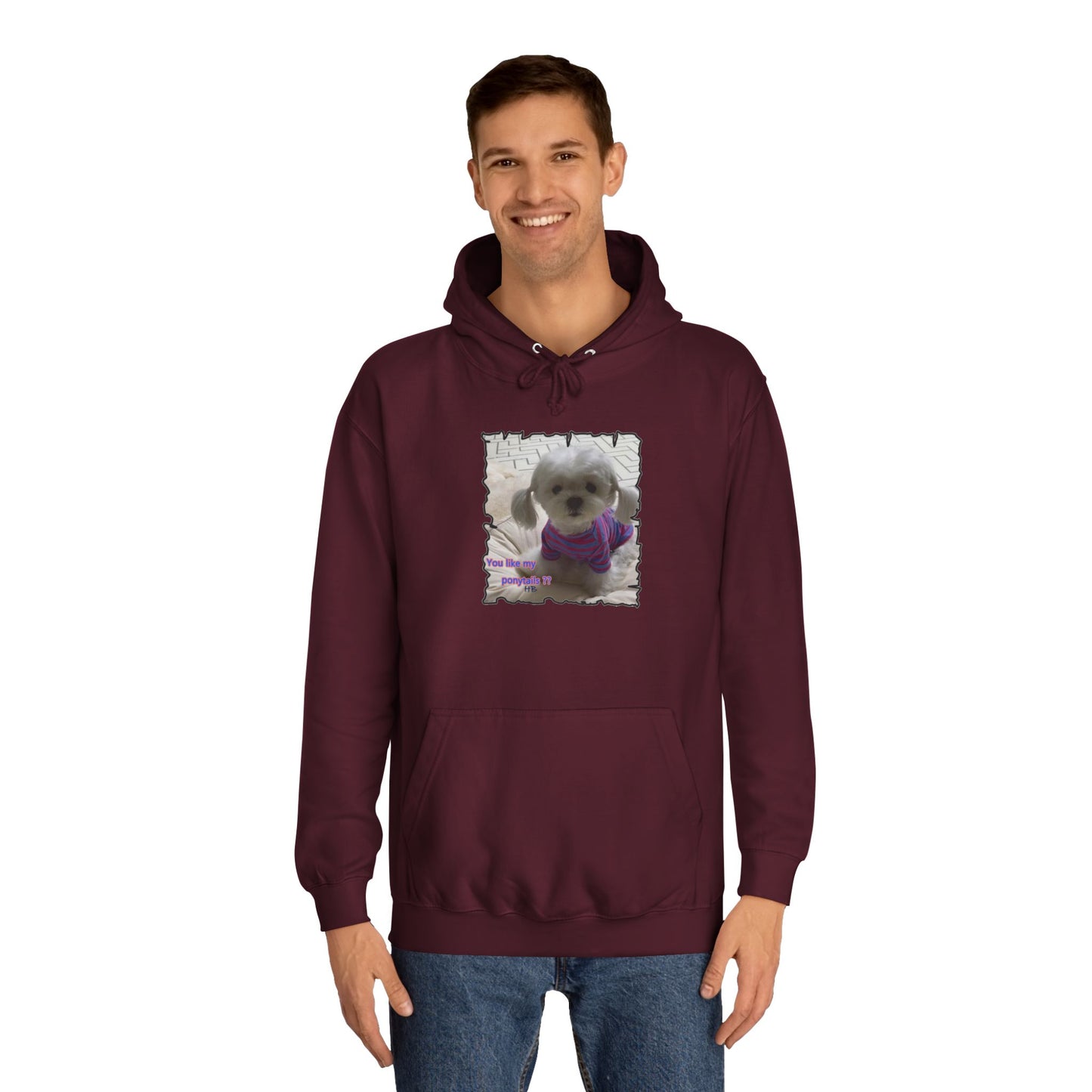 Bichon Maltese extra cute ponytails (Hoodie - Cozy and Durable)