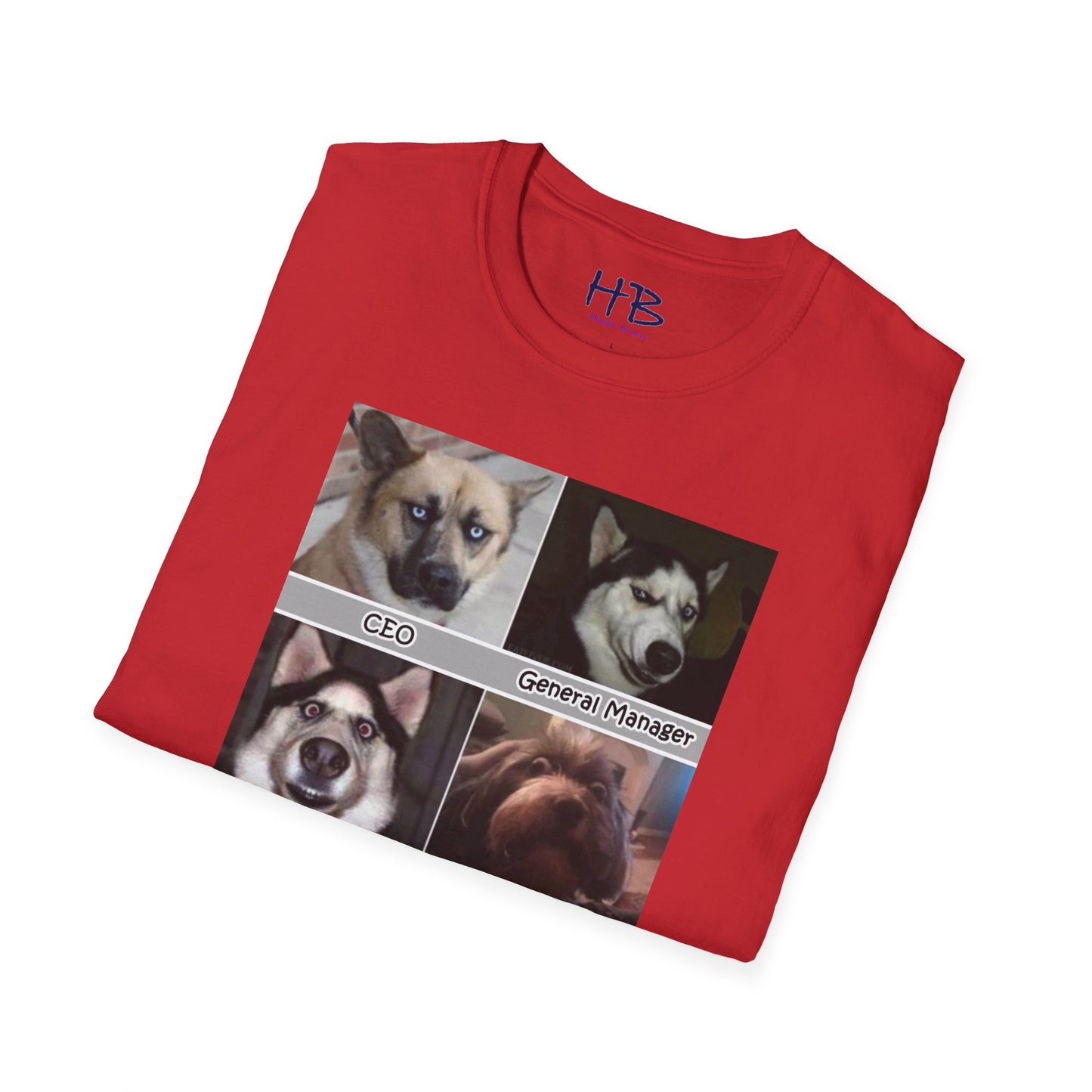 Stressful hierarchy in management company represented by dog faces :P