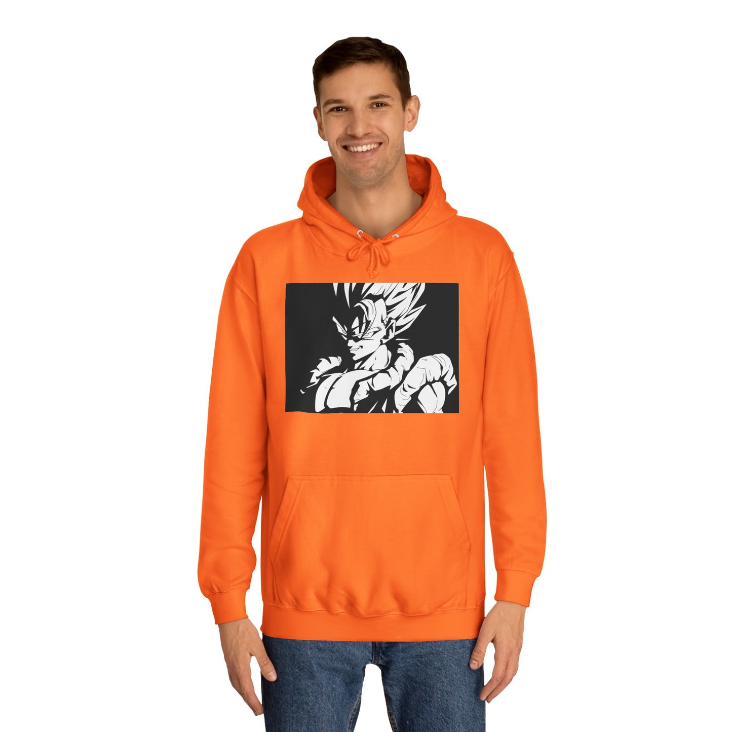 Get Yours Now -- Japanese Superhero anime in black and white (Hoodie - Cozy and Durable)