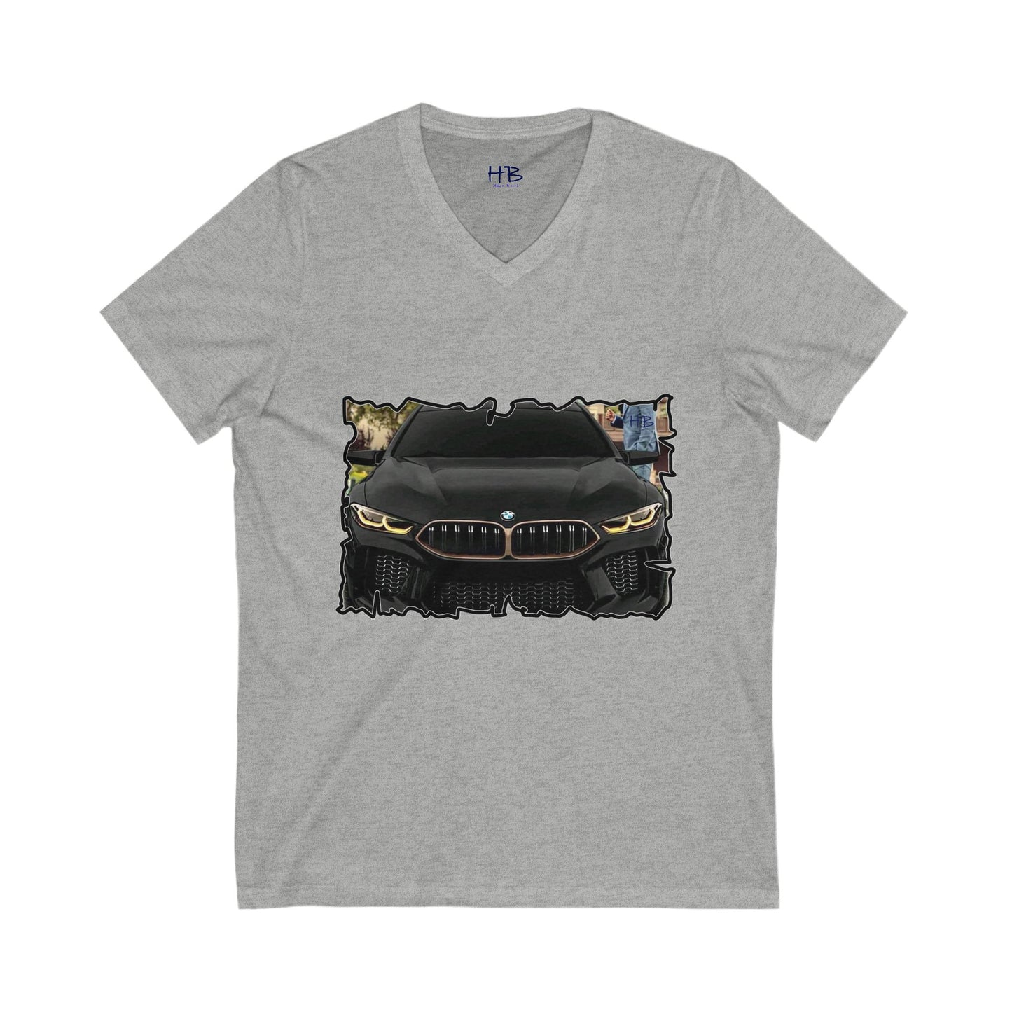Exquisite BMW M8 Gran Coupe (Unisex Jersey Short Sleeve V-neck - Comfortable Everyday Wear)