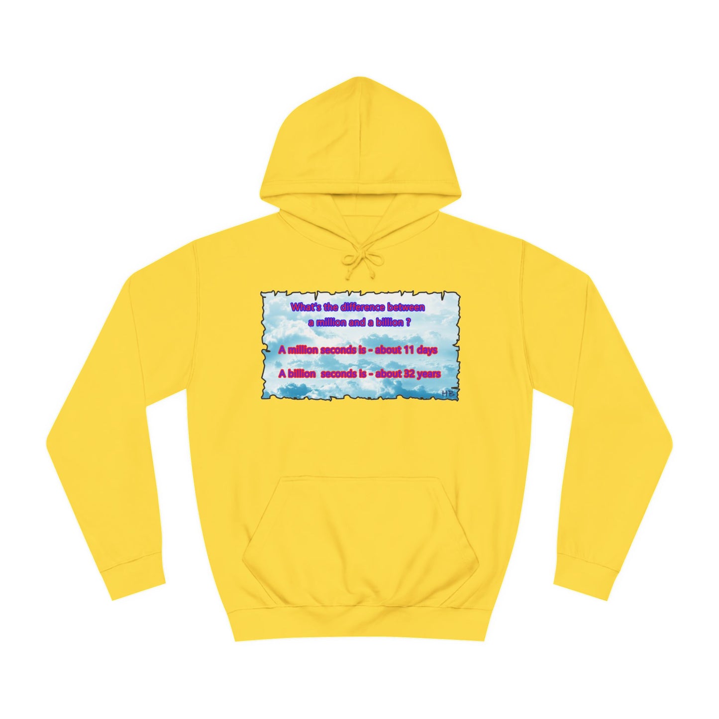 Get Yours Now -- Difference between million and billion calculated in seconds (Hoodie - Cozy and Durable)