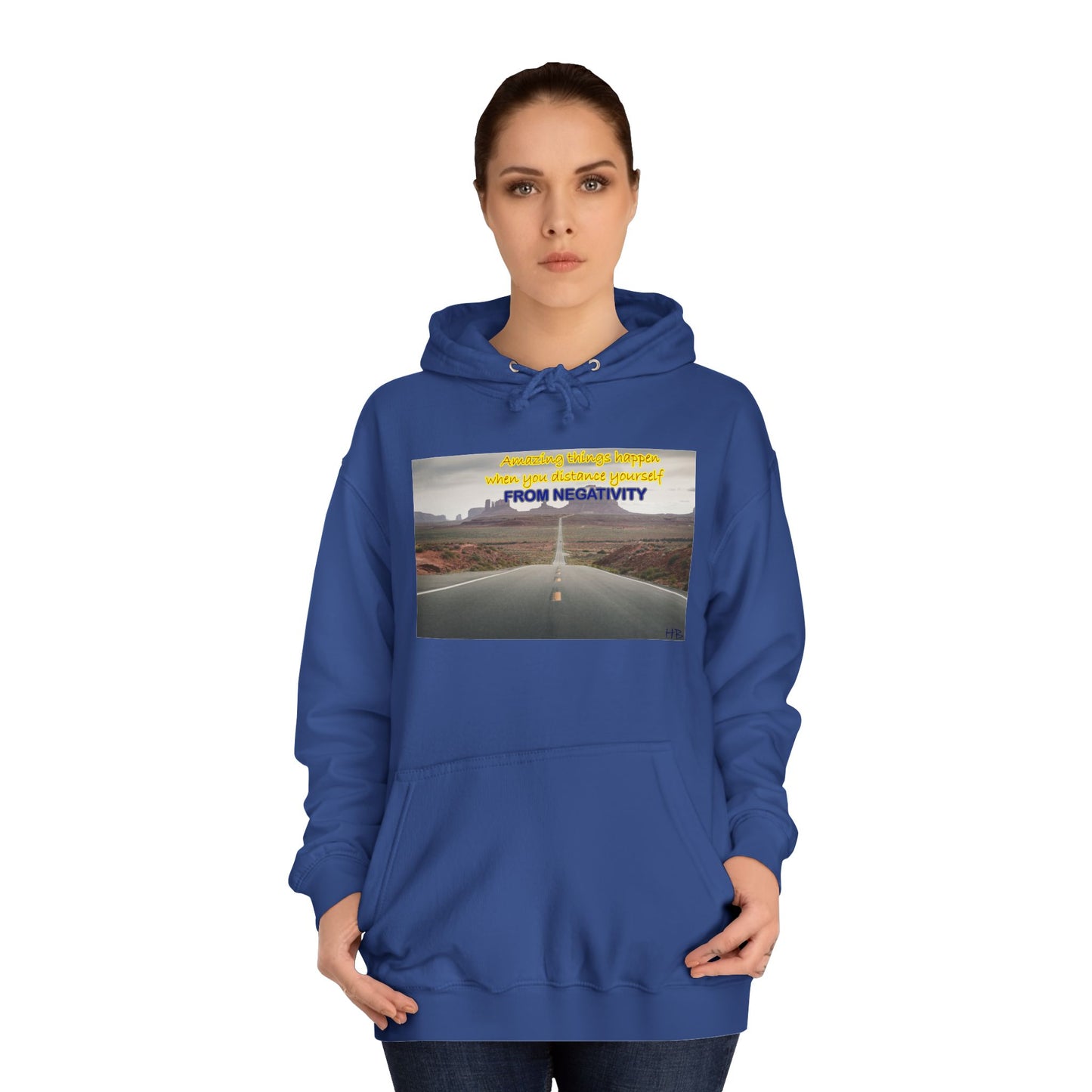 Amazing Things Happen when Distancing from Negativity (Hoodie - Cozy and Durable)