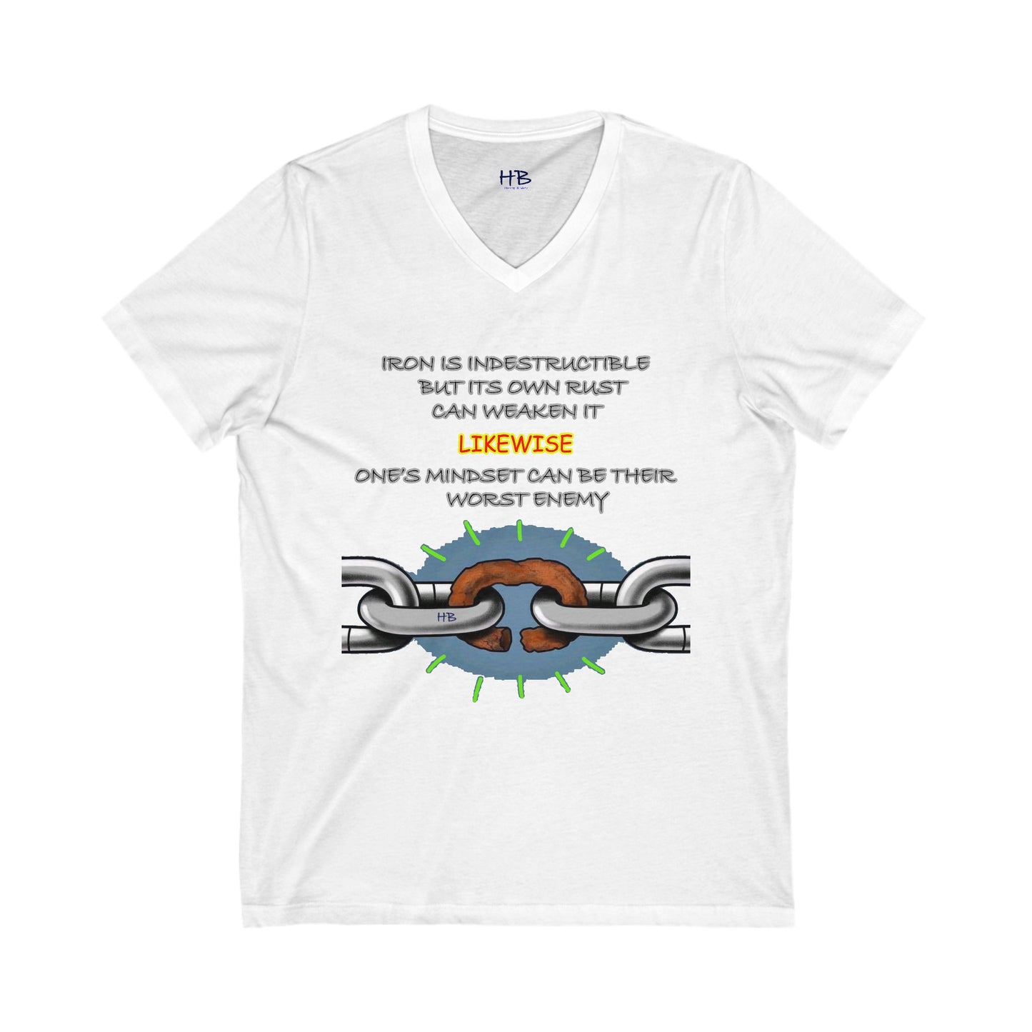 Empowering Mental Resilience Mindset (Unisex Jersey Short Sleeve V-neck - Comfortable Everyday Wear)