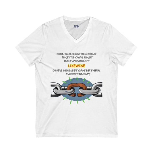 Empowering Mental Resilience Mindset (Unisex Jersey Short Sleeve V-neck - Comfortable Everyday Wear)