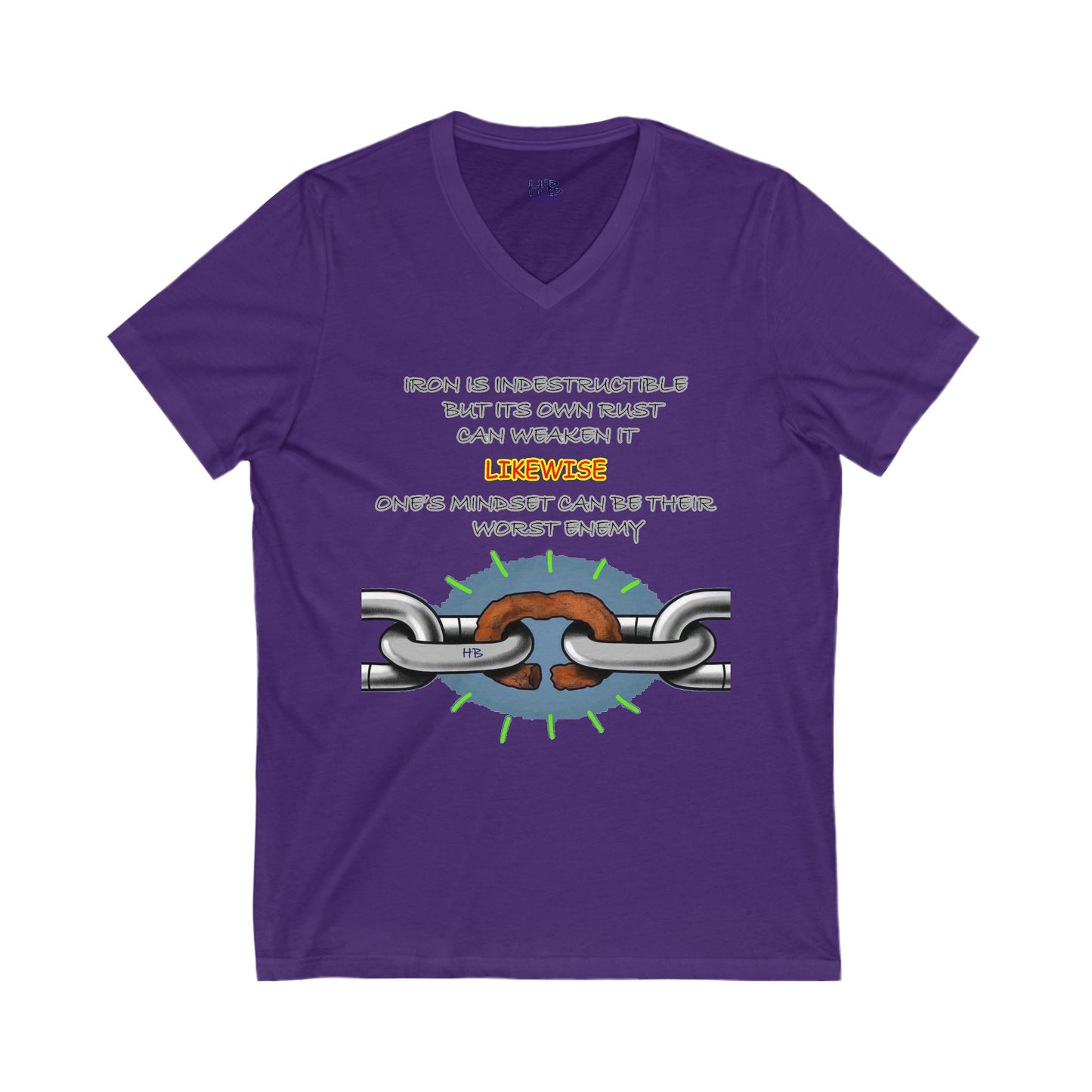 Empowering Mental Resilience Mindset (Unisex Jersey Short Sleeve V-neck - Comfortable Everyday Wear)