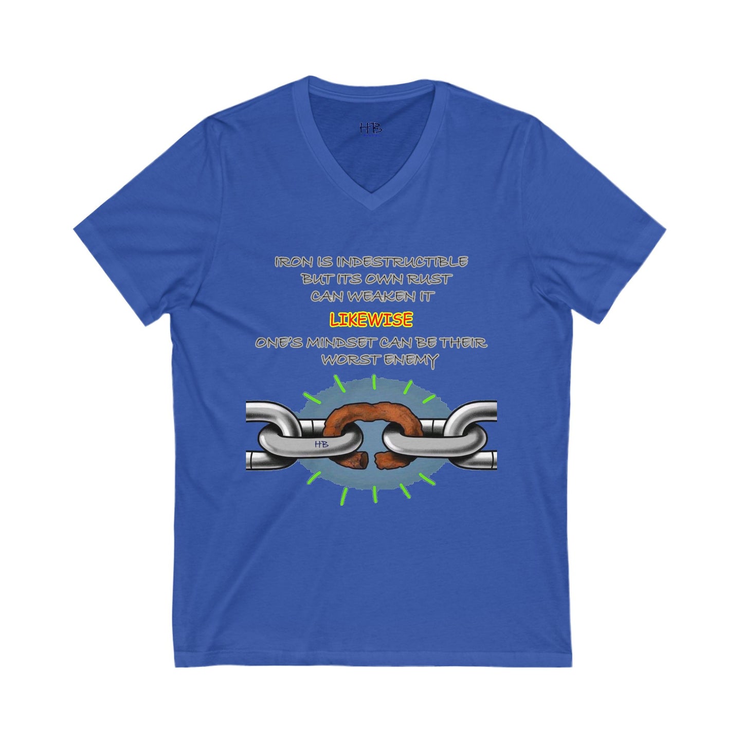 Empowering Mental Resilience Mindset (Unisex Jersey Short Sleeve V-neck - Comfortable Everyday Wear)