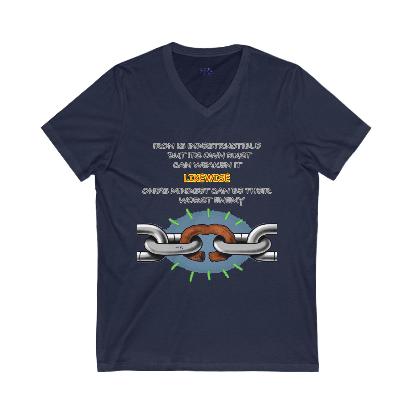 Empowering Mental Resilience Mindset (Unisex Jersey Short Sleeve V-neck - Comfortable Everyday Wear)