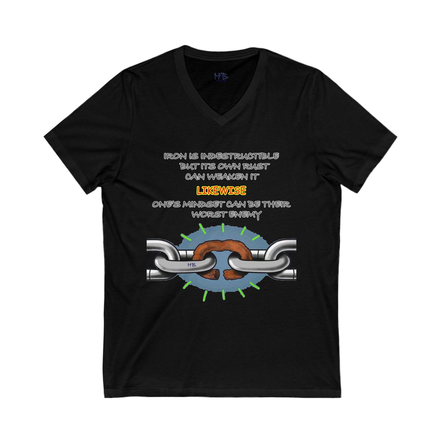 Empowering Mental Resilience Mindset (Unisex Jersey Short Sleeve V-neck - Comfortable Everyday Wear)