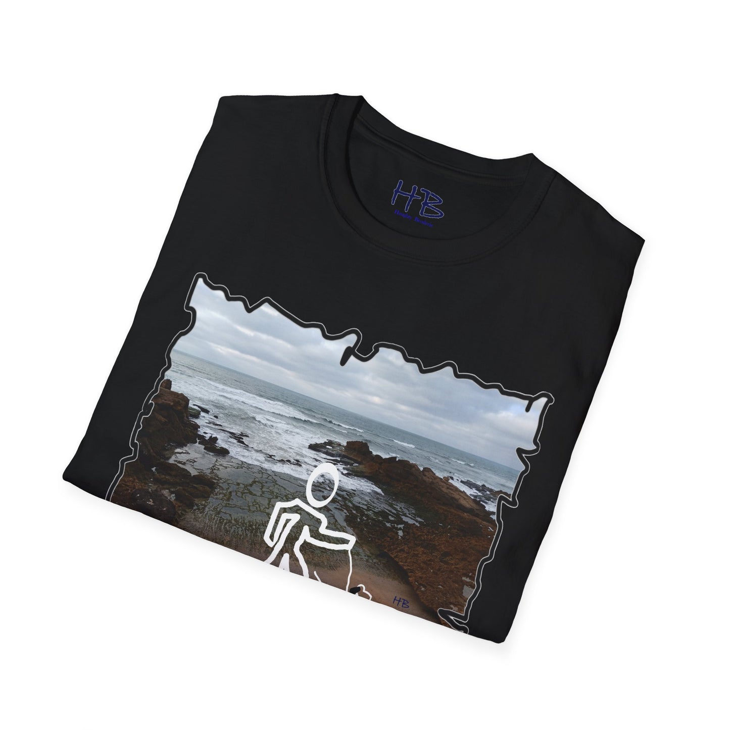 Rocky Shoreline Peaceful Oceanic; Harmony with Nature Garb Furry Friend Companion