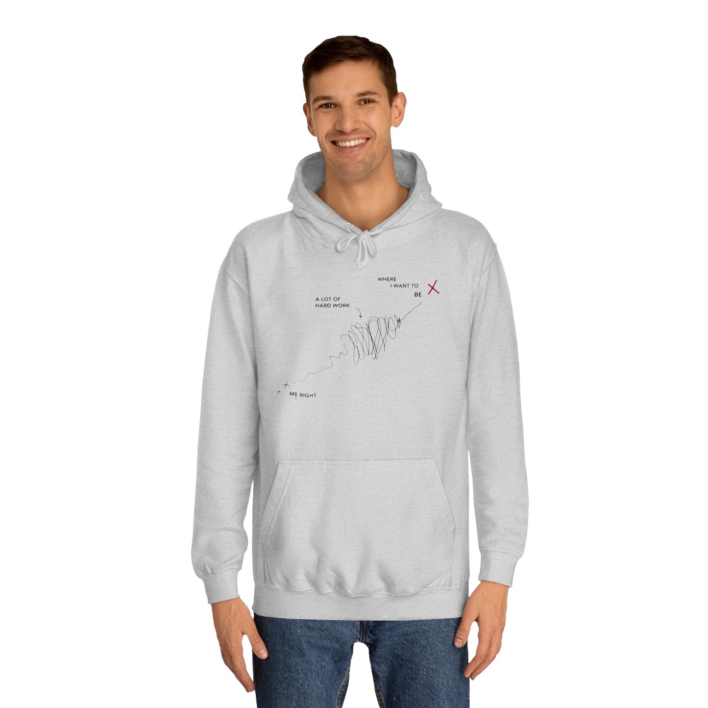 Triumph Trail Journey to Success with No Pain, No Gain (Hoodie - Cozy and Durable)