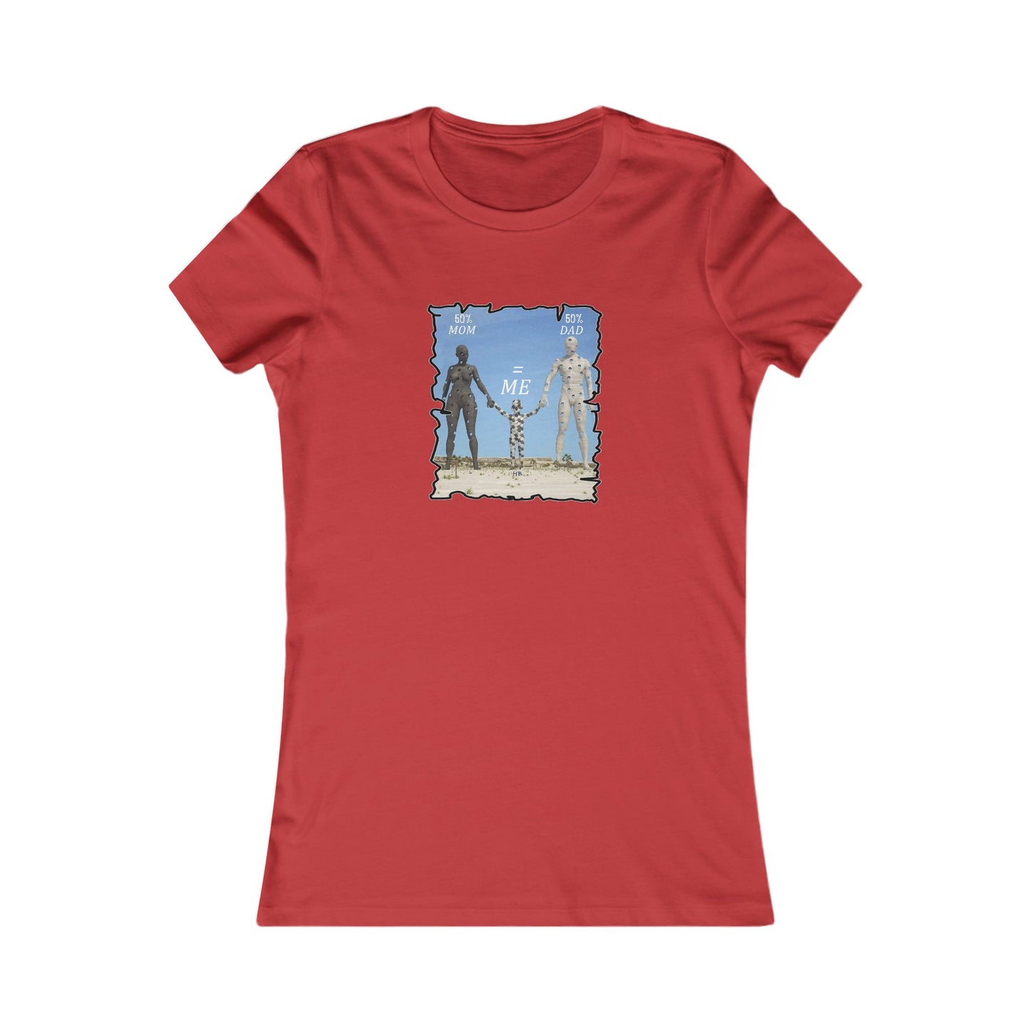 Genetic Family Equation Parental Puzzle (Women - Premium Cotton Tee)