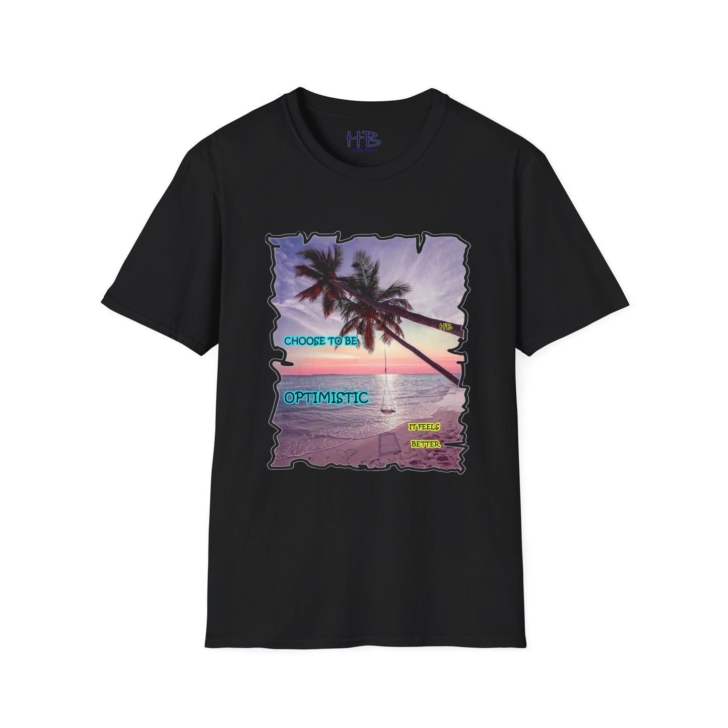 Embrace the Radiant Sunset by Swinging Towards Positivity using The Power of Optimism:  Sandy Beach Serenity Nature's Beauty Unleashed using Optimism in Every Stitch on the Horizon