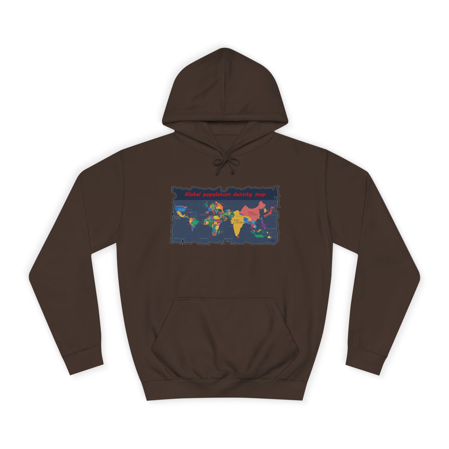 Get Yours Now -- Global density world population (Hoodie - Cozy and Durable)
