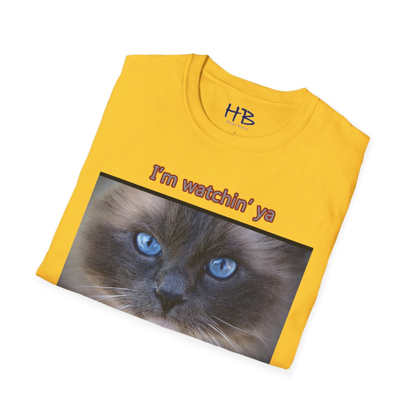 Cat with mesmerizing blue eyes "I'm watchin' ya"