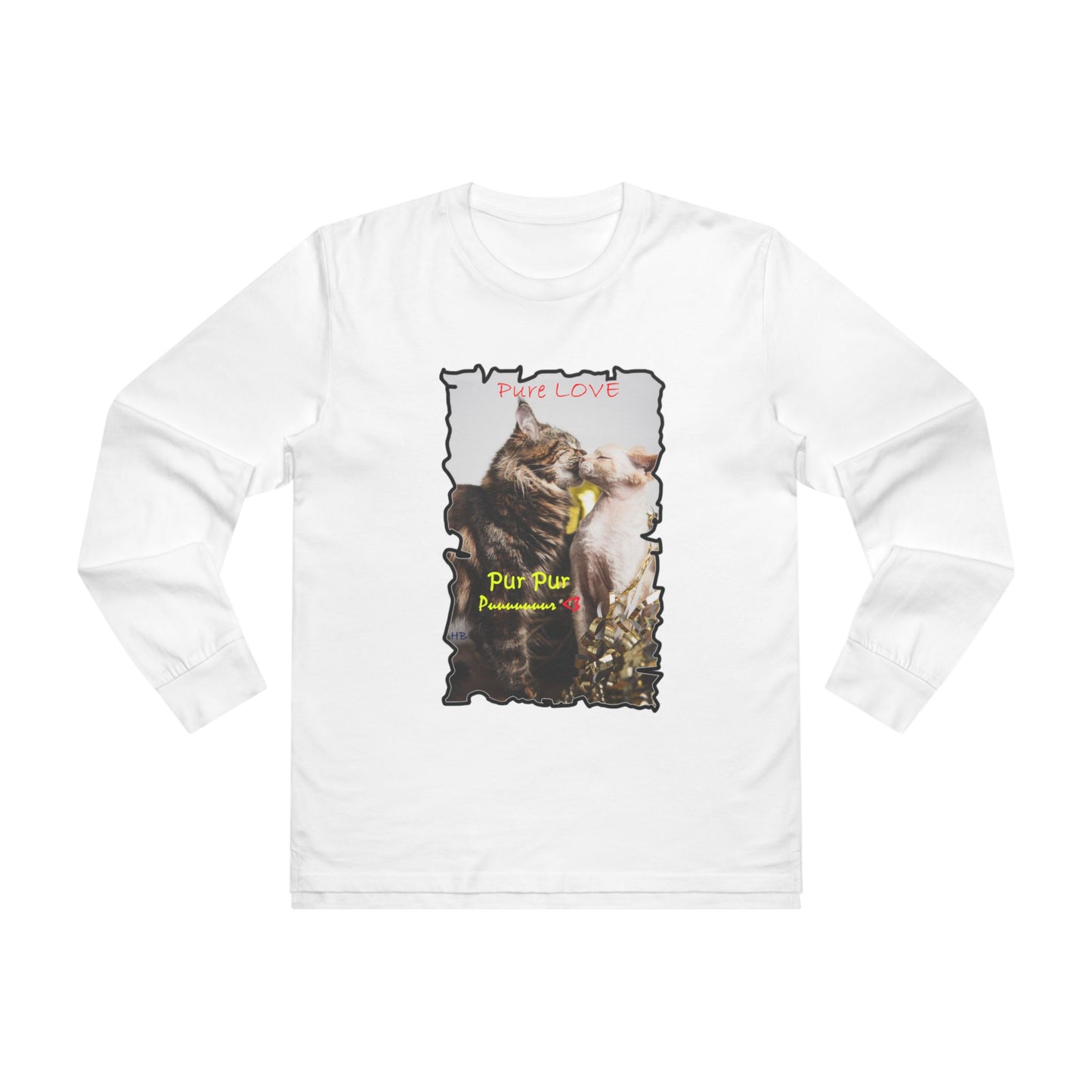 Get Yours Now -- Pure LOVE Cats kissing (Men's Base Longsleeve Tee - All-Season Wear)