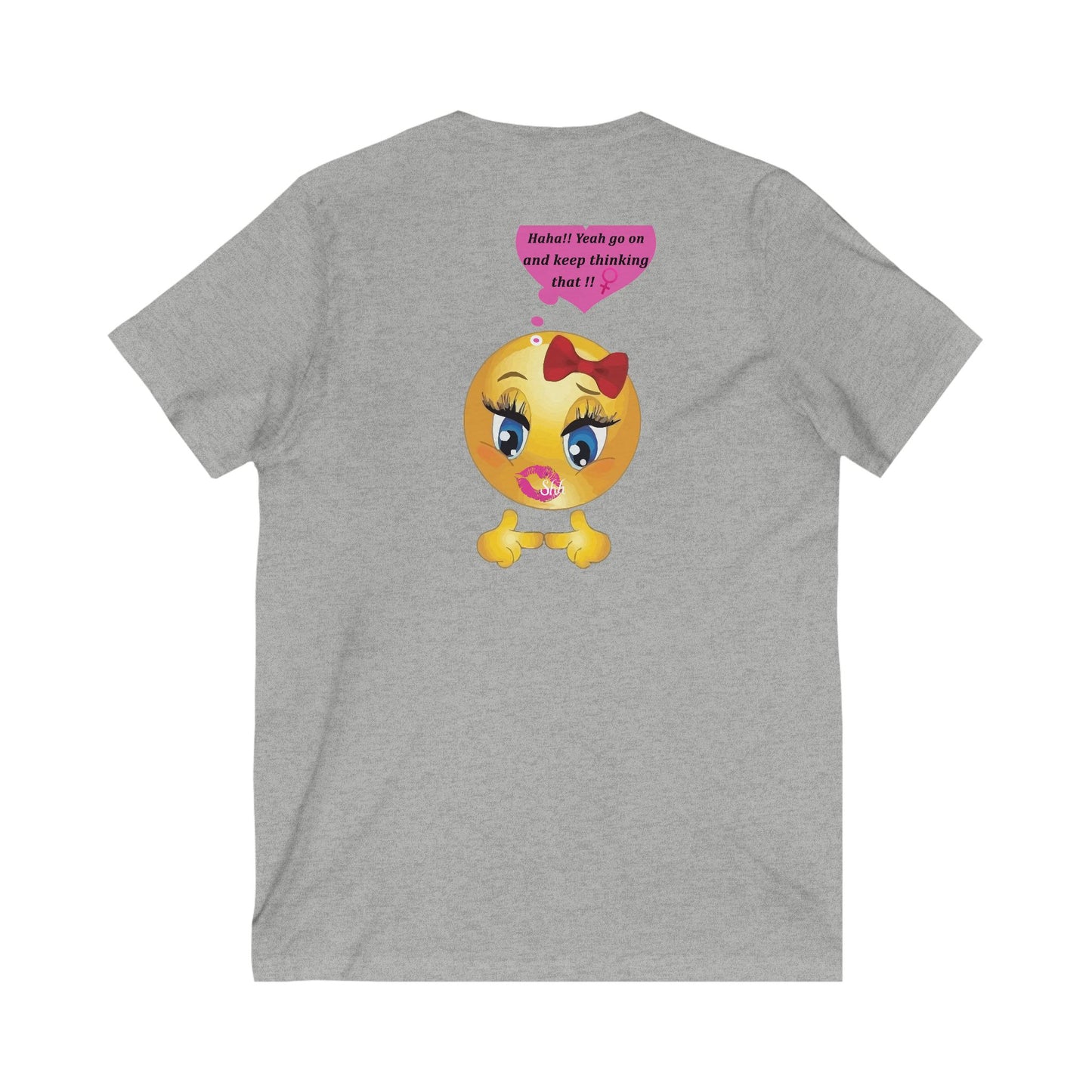 Humorous Restroom Companions Revelations (Unisex Jersey Short Sleeve V-neck - Comfortable Everyday Wear)