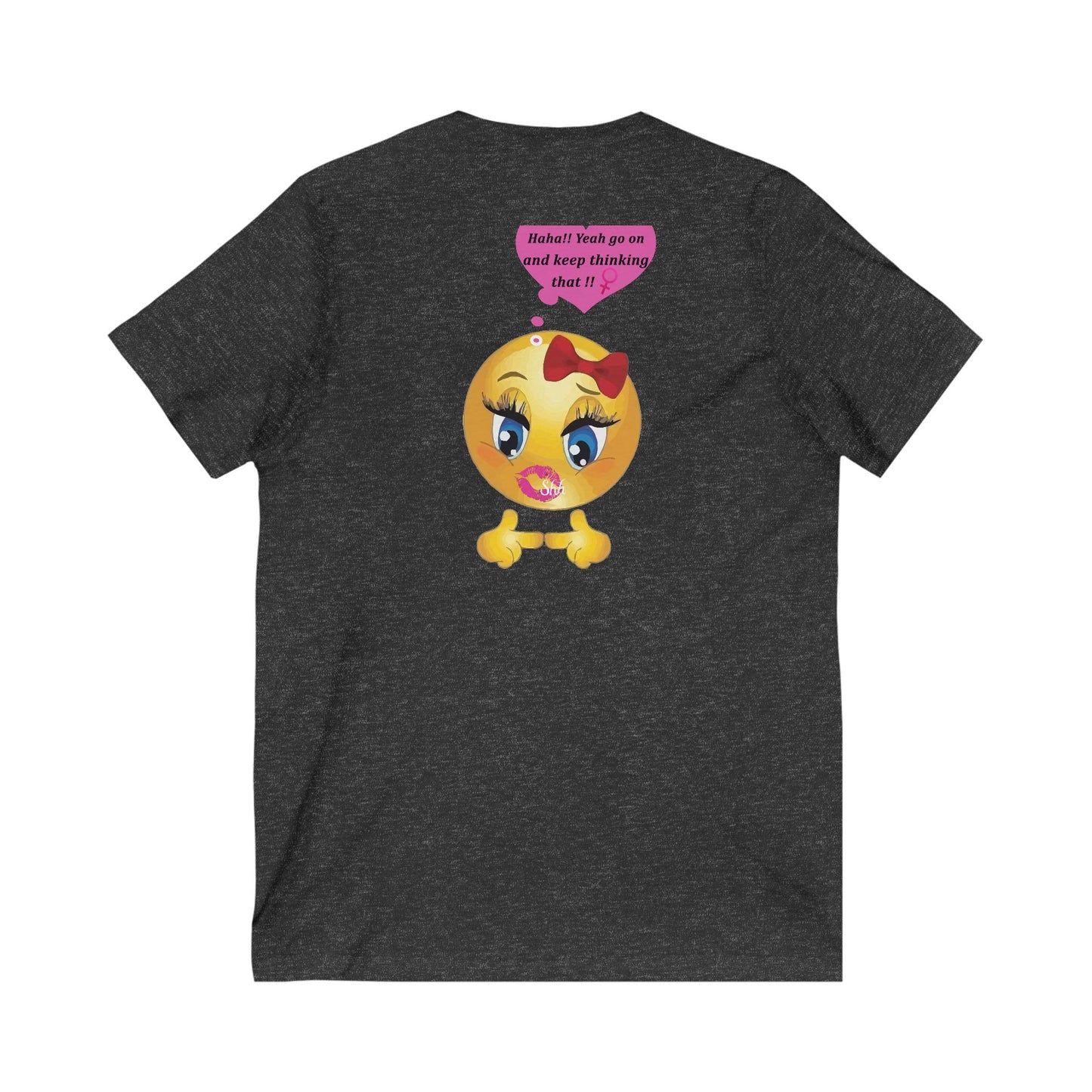 Humorous Restroom Companions Revelations (Unisex Jersey Short Sleeve V-neck - Comfortable Everyday Wear)