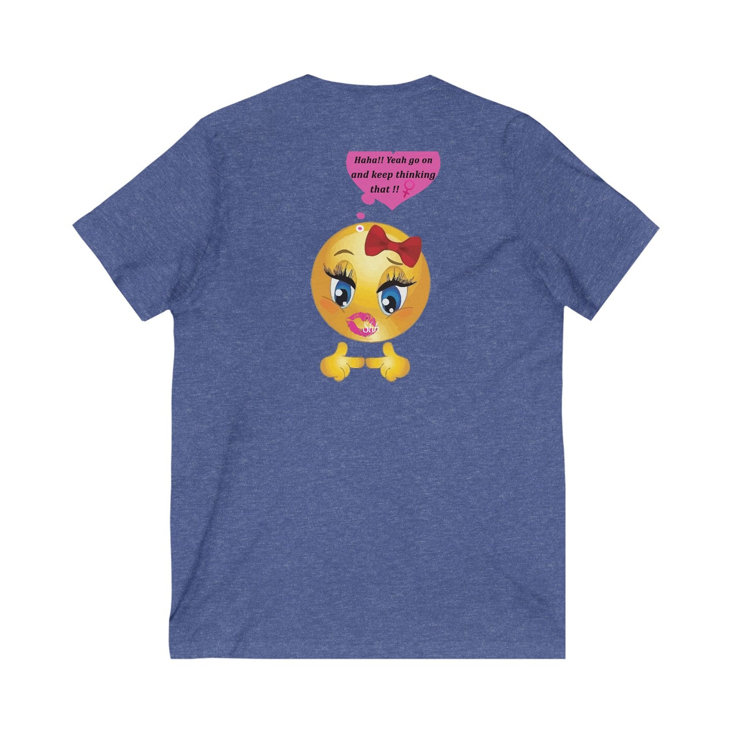 Humorous Restroom Companions Revelations (Unisex Jersey Short Sleeve V-neck - Comfortable Everyday Wear)