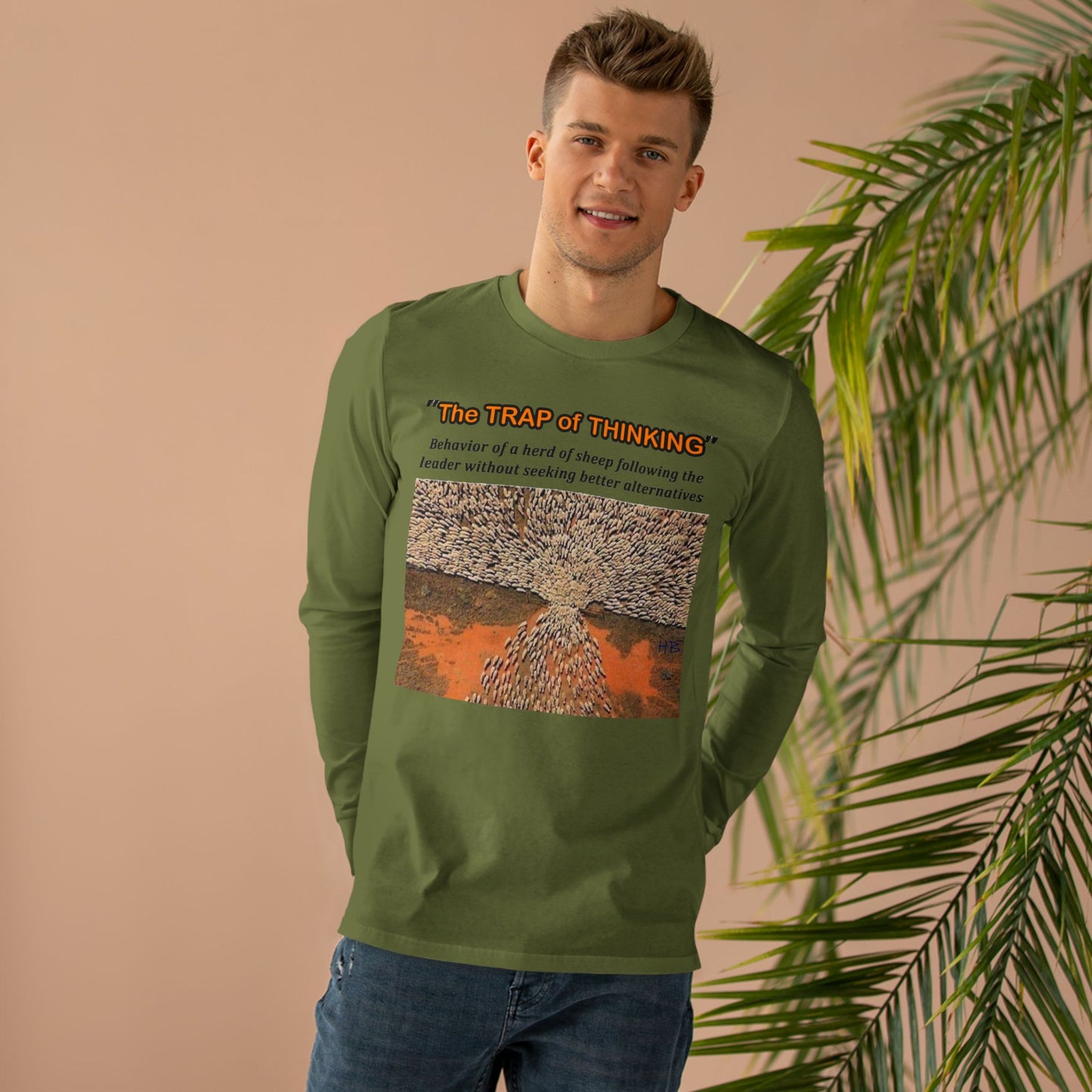 Thought-Provoking Independent Thinker (Men's Base Longsleeve Tee - All-Season Wear)