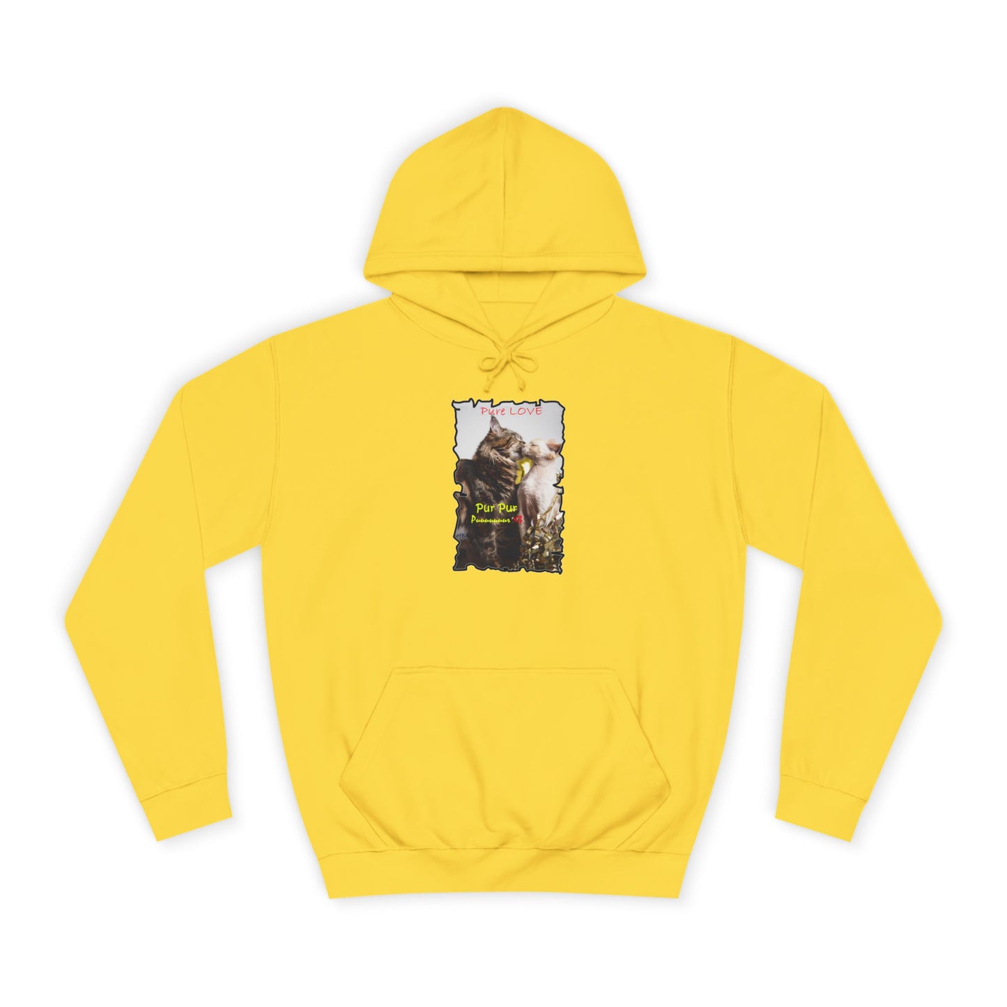 Get Yours Now -- Pure LOVE Cats kissing (Hoodie - Cozy and Durable)