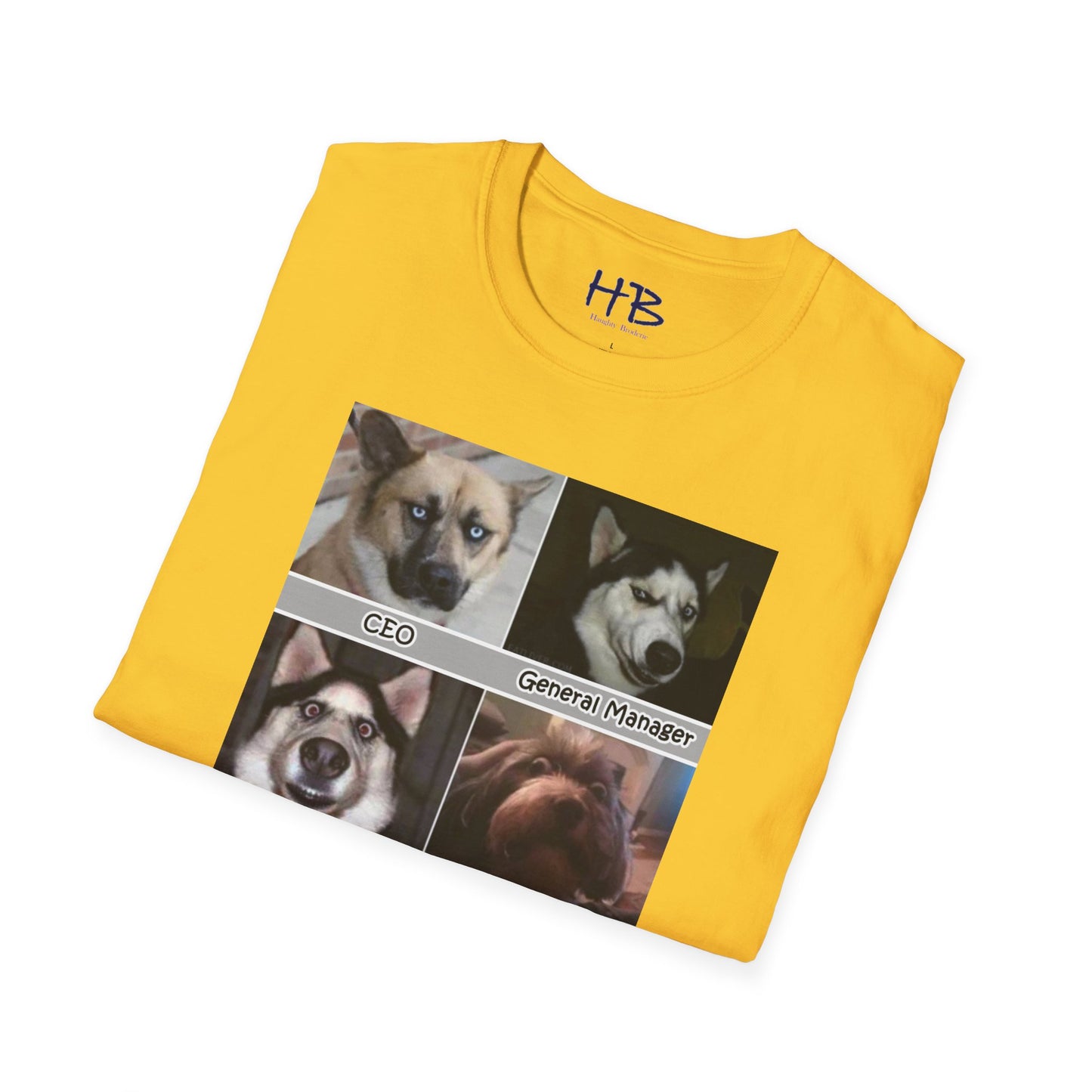 Stressful hierarchy in management company represented by dog faces :P