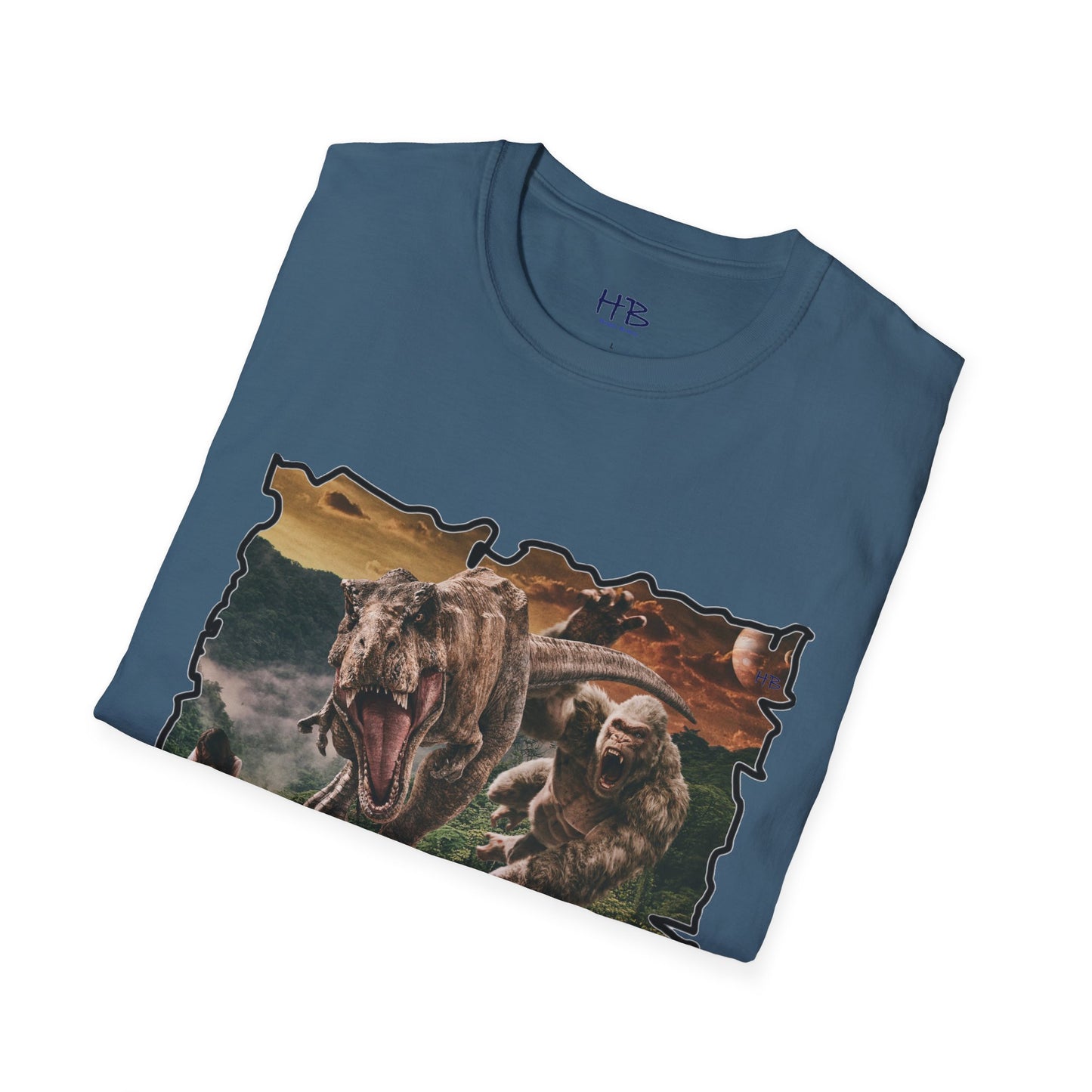 Gorilla vs T-Rex saving woman in distress