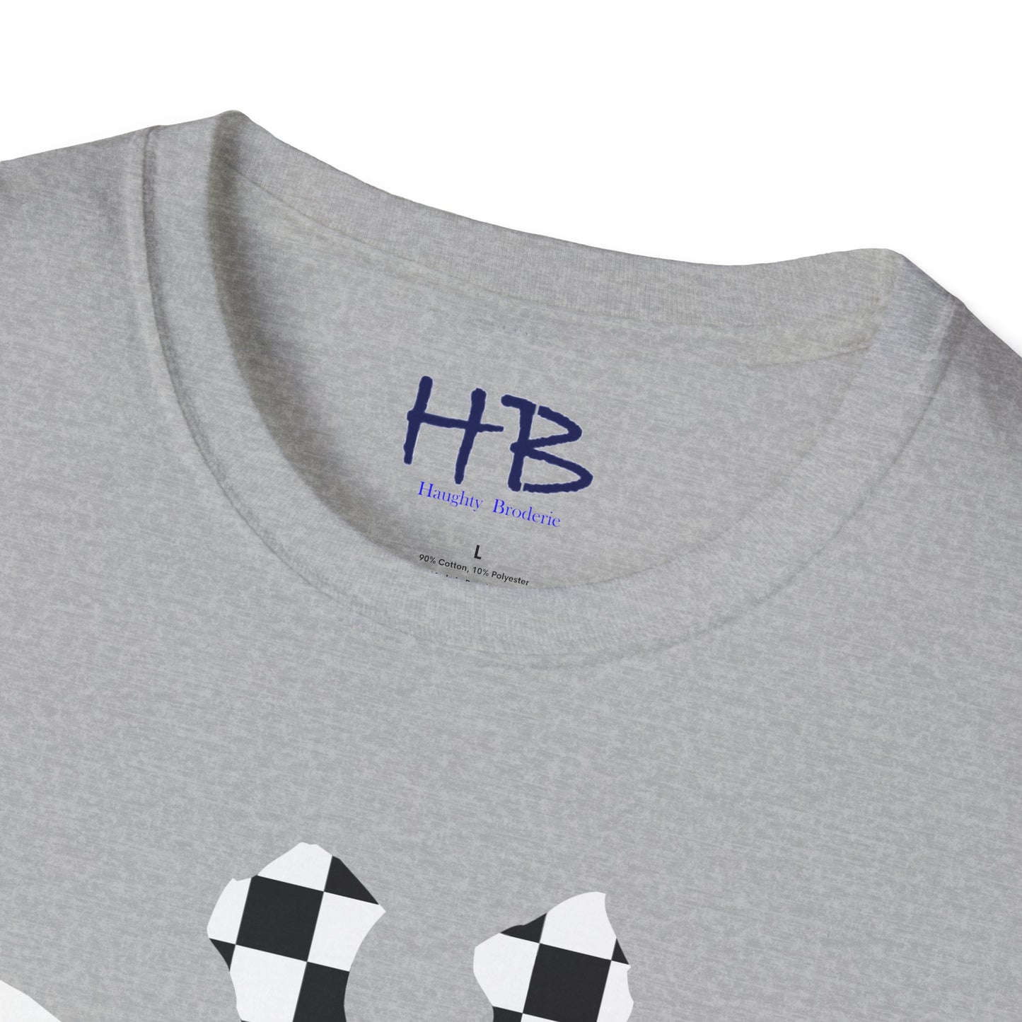 Graceful Heights: The Refined Checkered Giraffe Garment