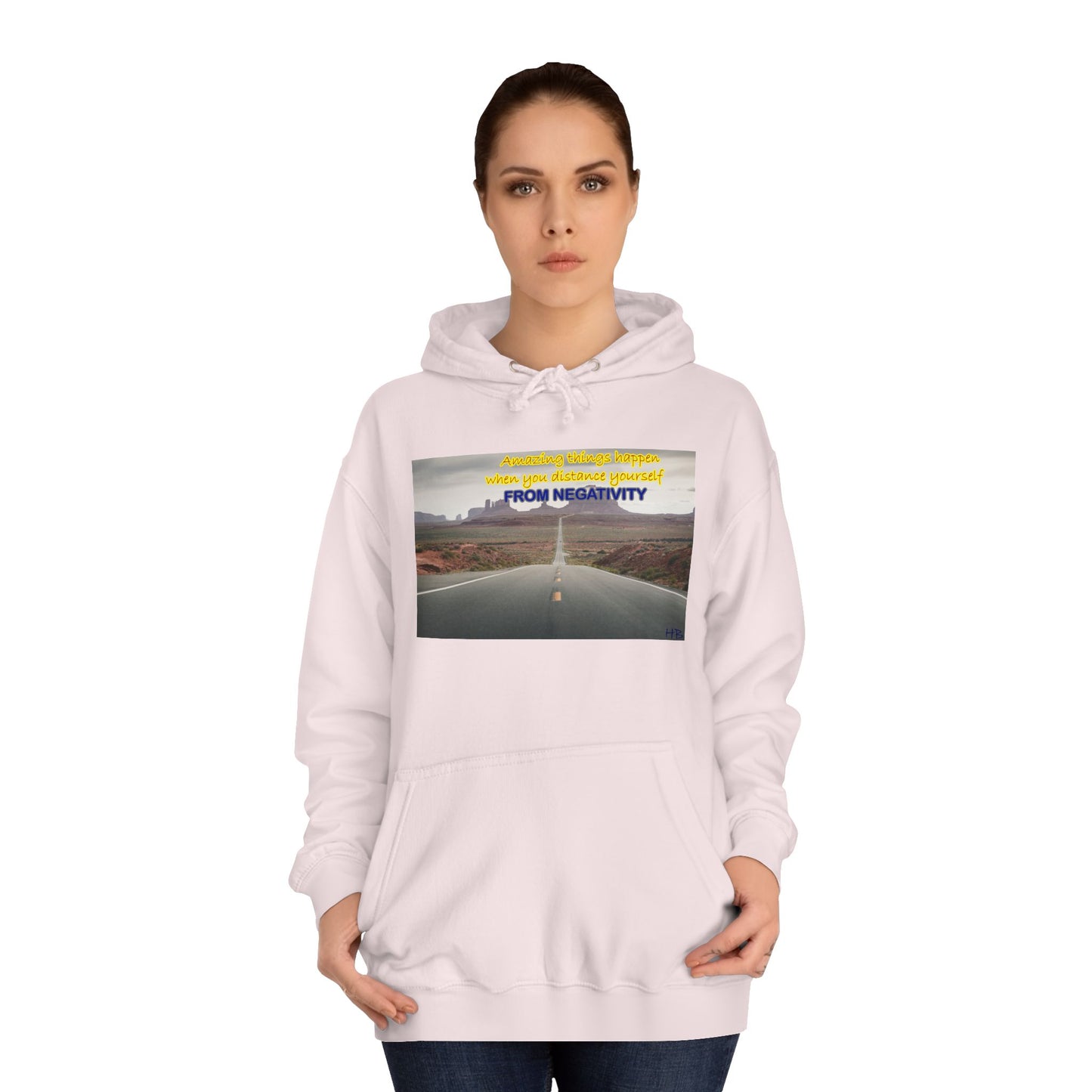 Amazing Things Happen when Distancing from Negativity (Hoodie - Cozy and Durable)